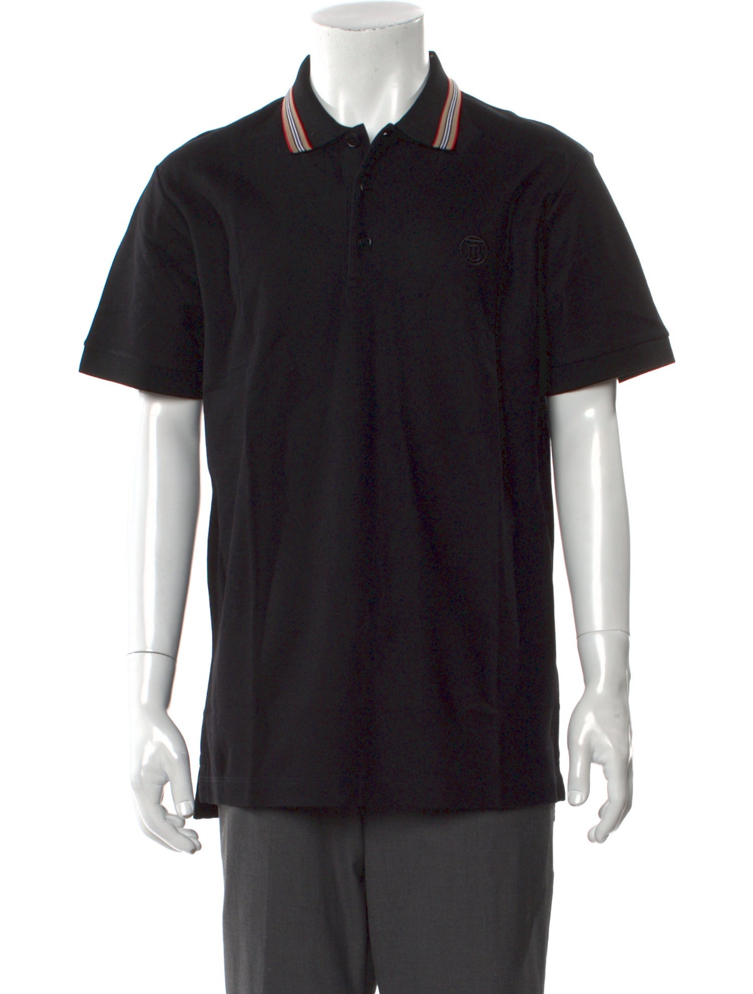 Burberry Striped Collar Polo Shirt w/ Tags