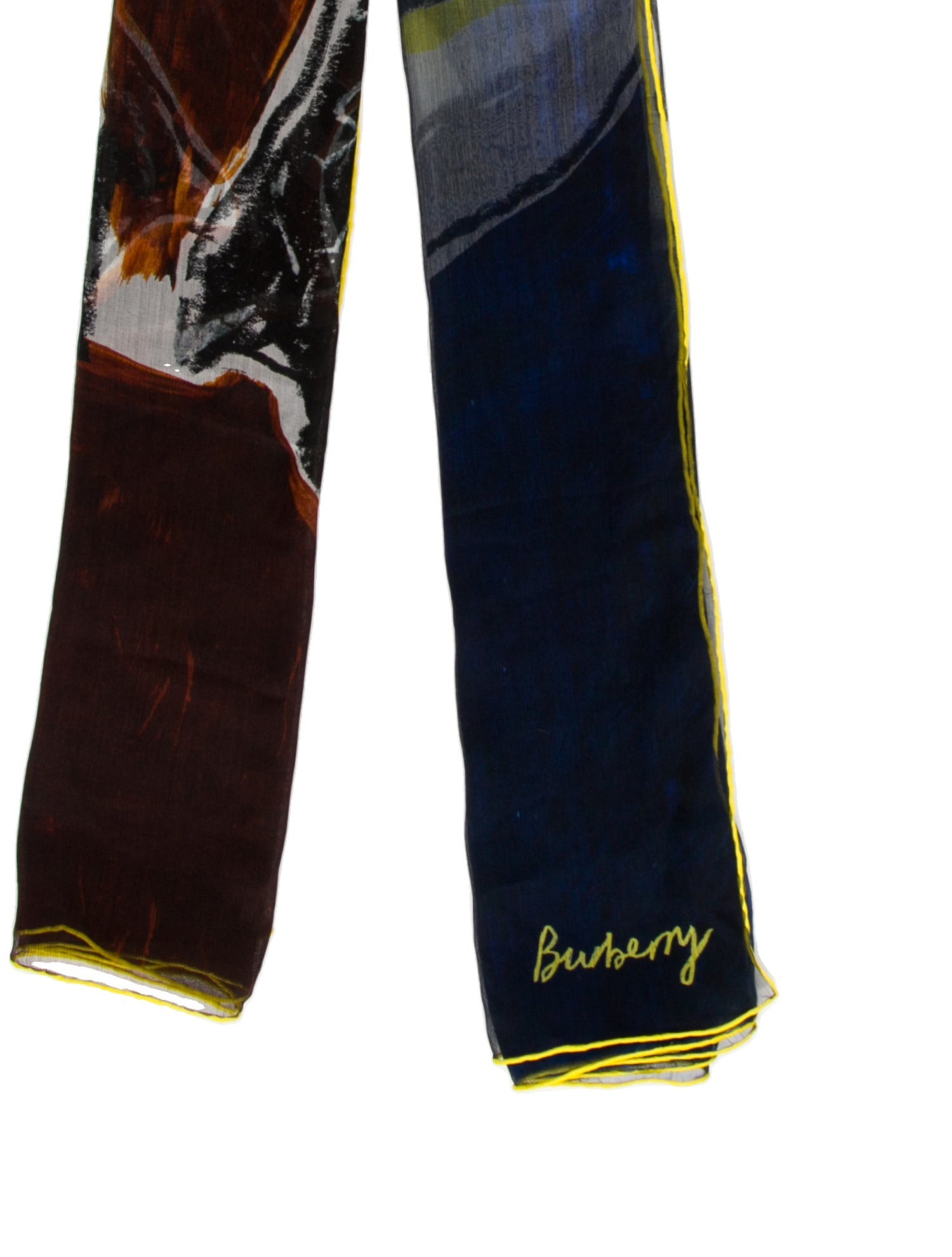 Burberry Silk Printed Scarf w/ Tags