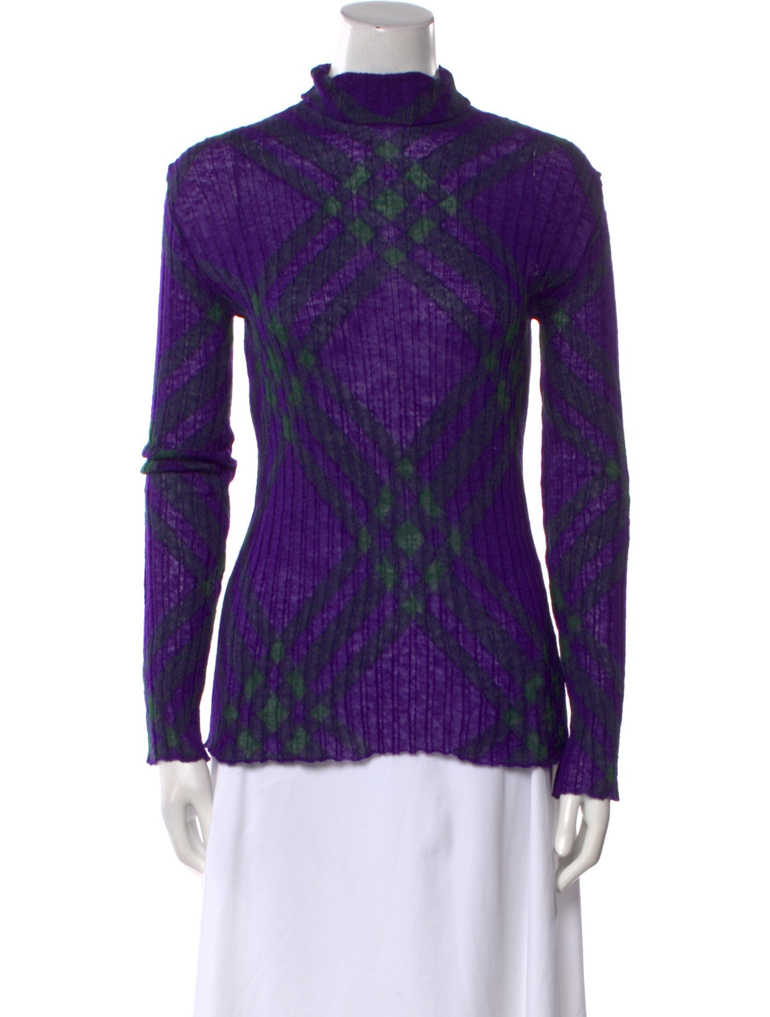 Burberry Animal Print Mock Neck Sweater w/ Tags