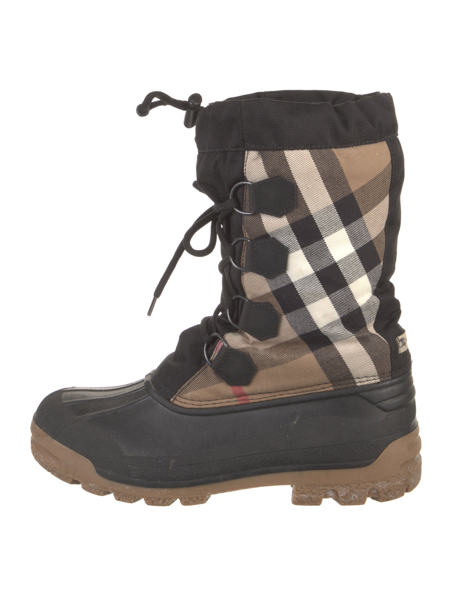 Burberry Nova Check Pattern Rubber Rain Boots