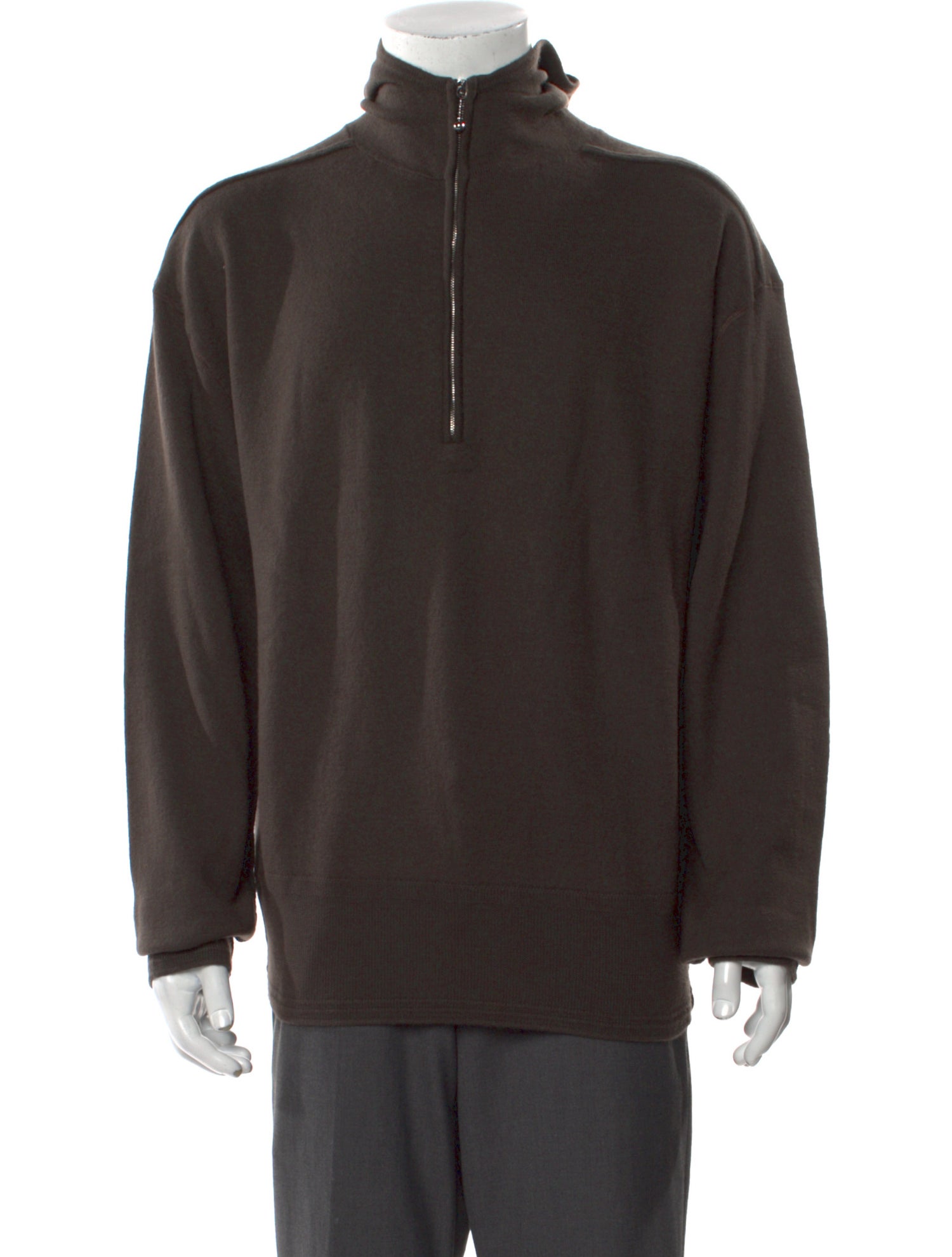 Burberry Wool Mock Neck Polo Sweater w/ Tags