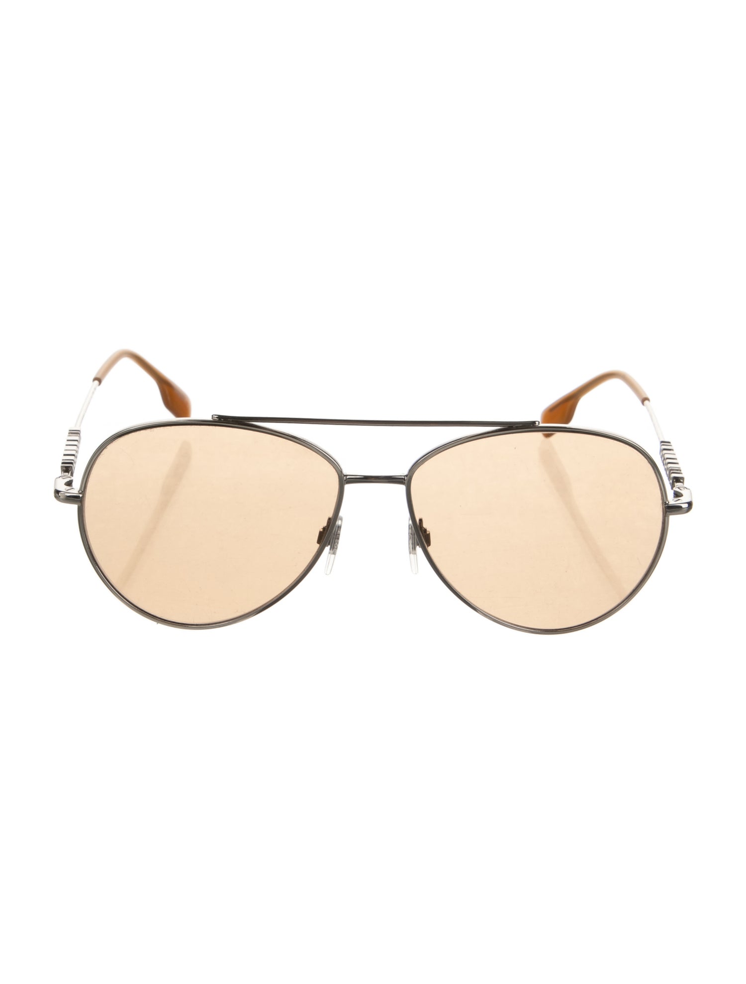 Burberry Nova Check Pattern Aviator Sunglasses