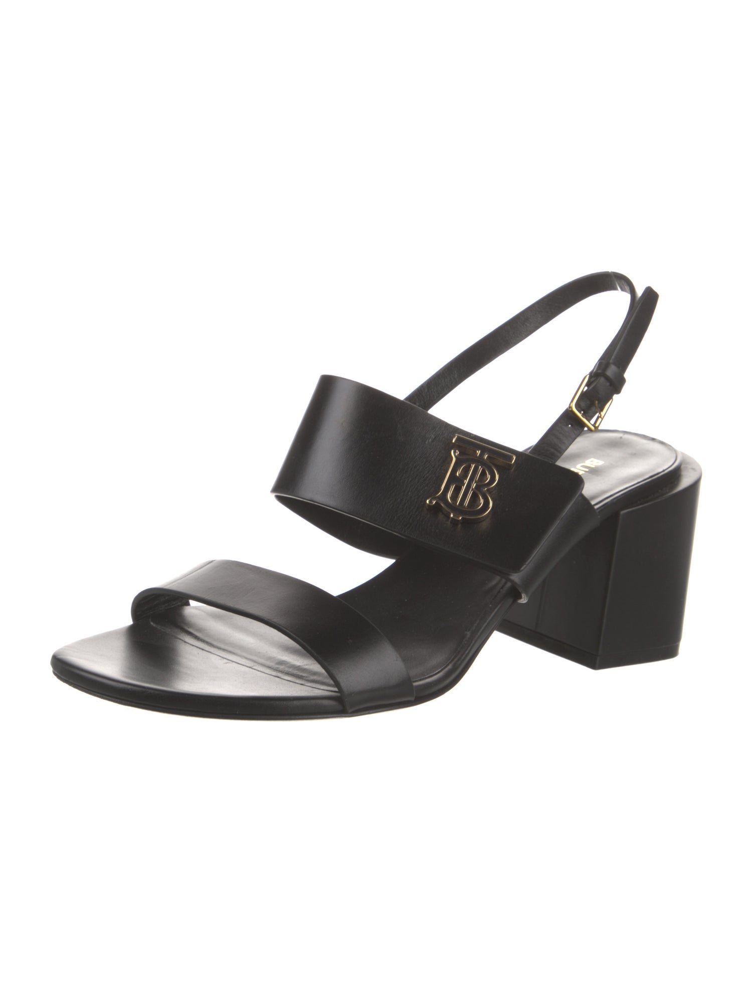 Burberry Leather Slingback Sandals