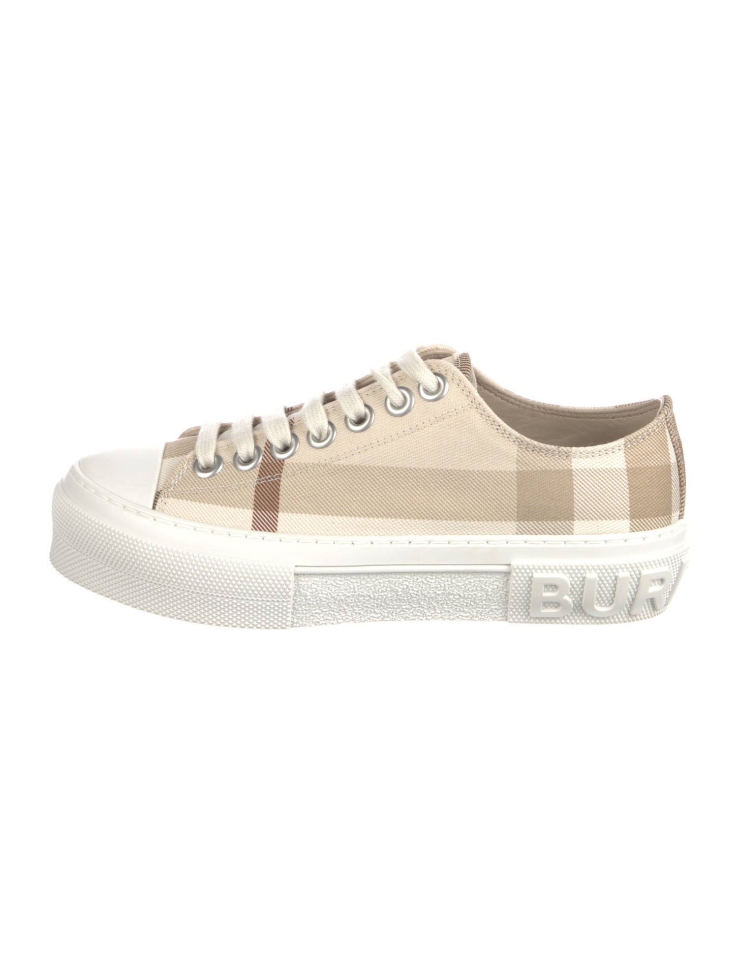 Burberry Nova Check Pattern Canvas Sneakers w/ Tags