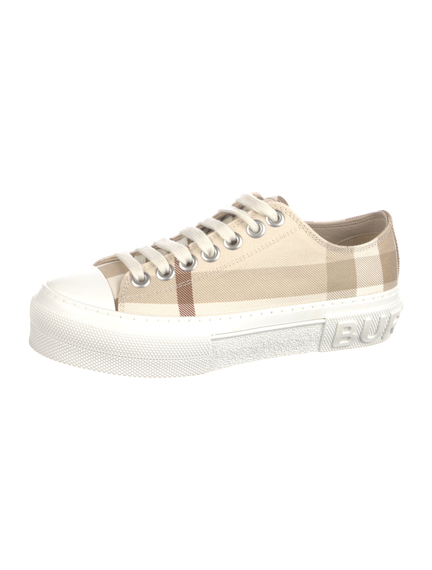 Burberry Nova Check Pattern Canvas Sneakers w/ Tags