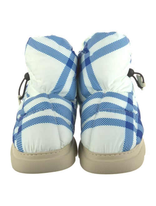 Burberry Nylon Plaid Print Boots