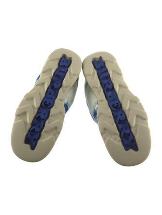 Burberry Nylon Plaid Print Boots