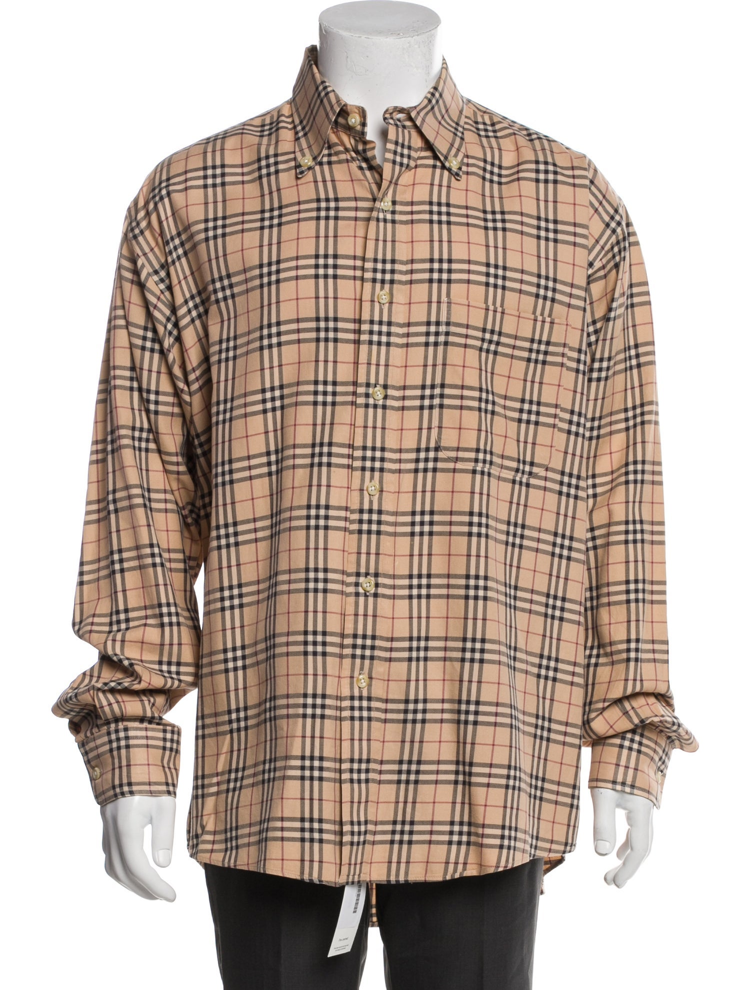 Burberry Nova Check Pattern Long Sleeve Shirt