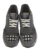 Burberry Nova Check Pattern Suede Athletic Sneakers