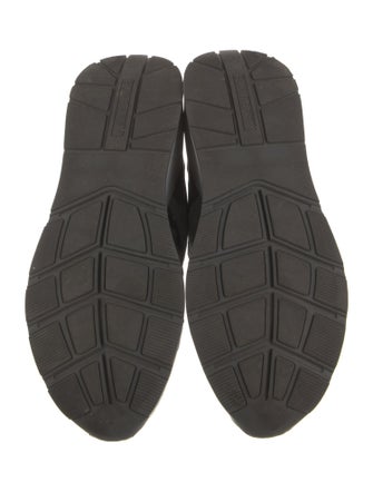 Burberry Nova Check Pattern Suede Athletic Sneakers