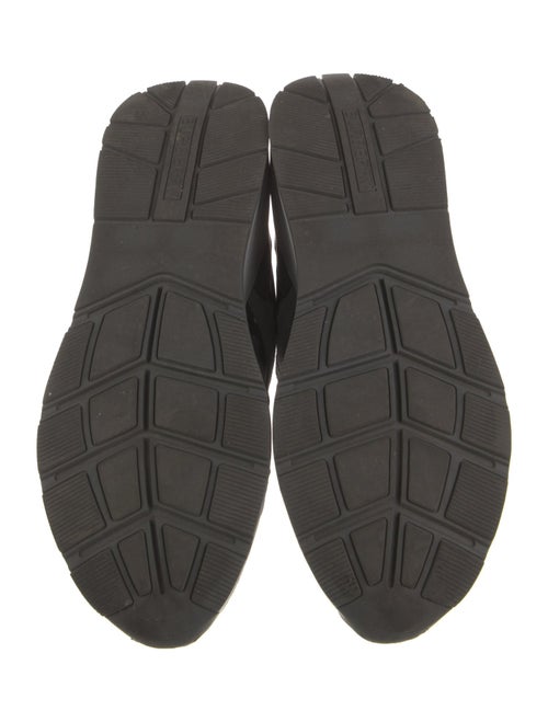 Burberry Nova Check Pattern Suede Athletic Sneakers