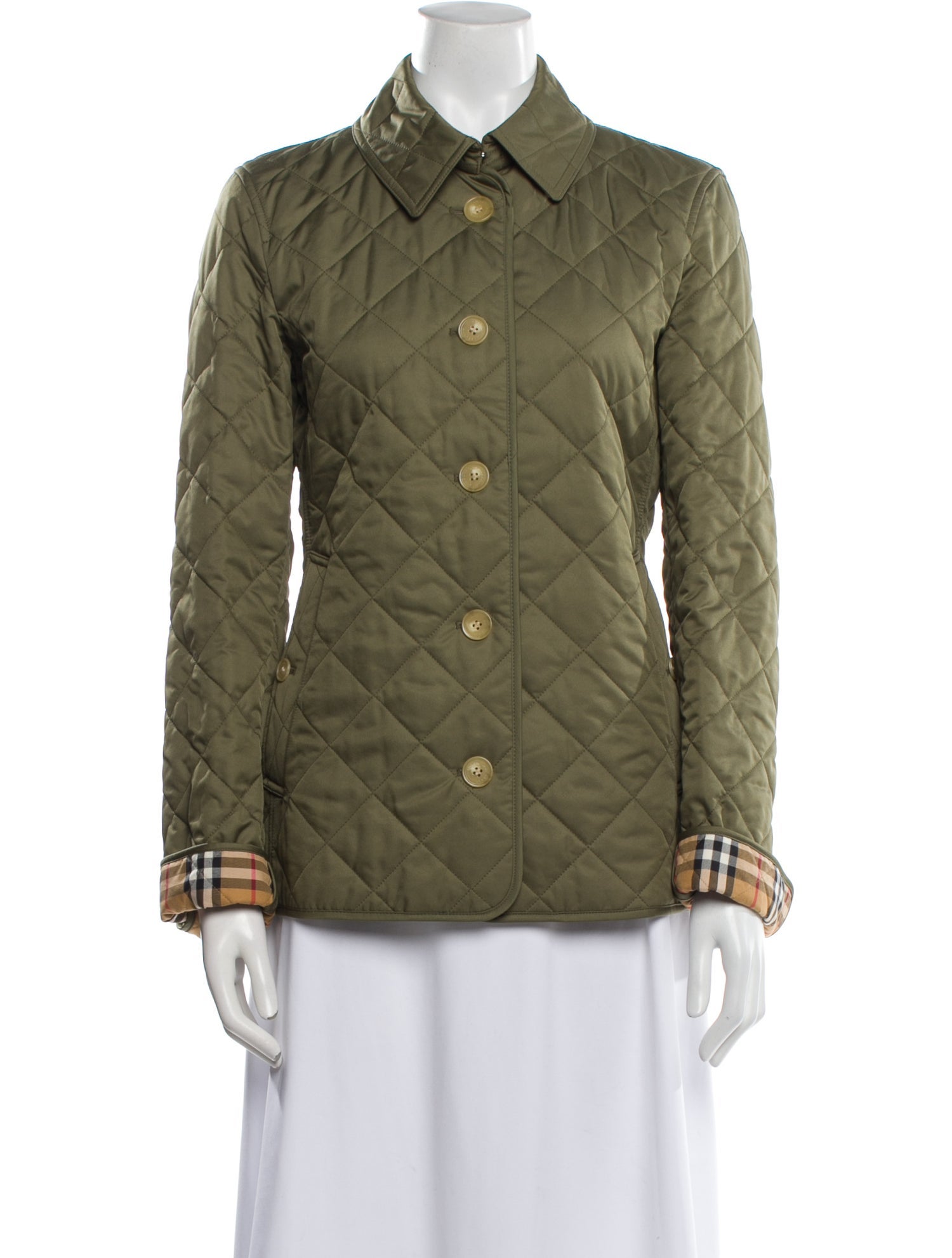 Burberry Plaid Print Blazer