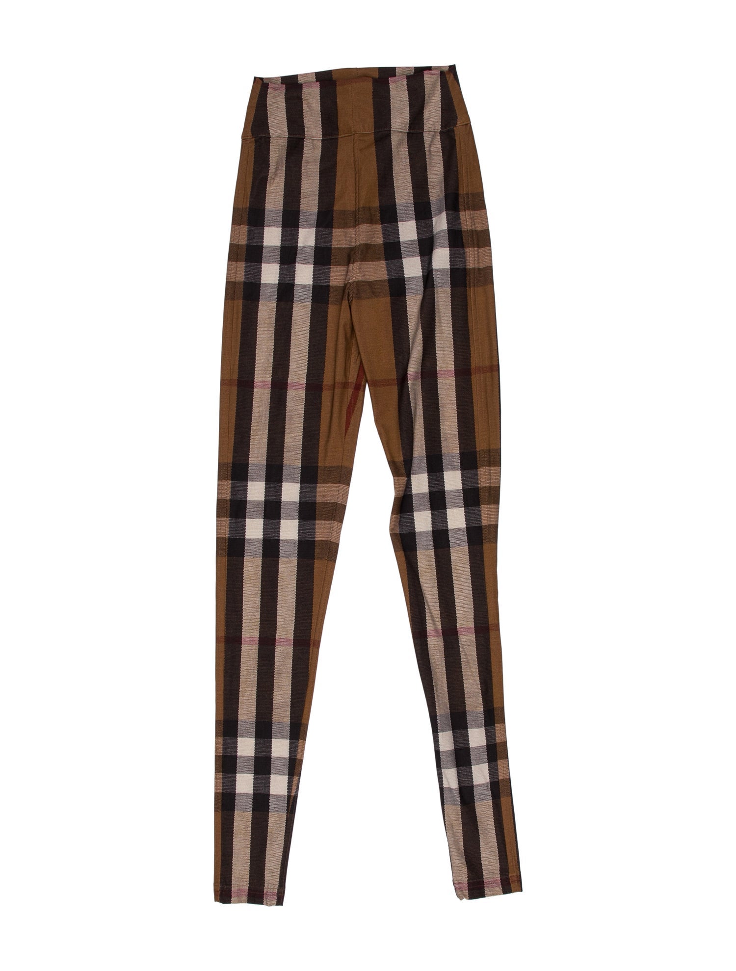 Burberry Plaid Print Skinny Leg Pants w/ Tags
