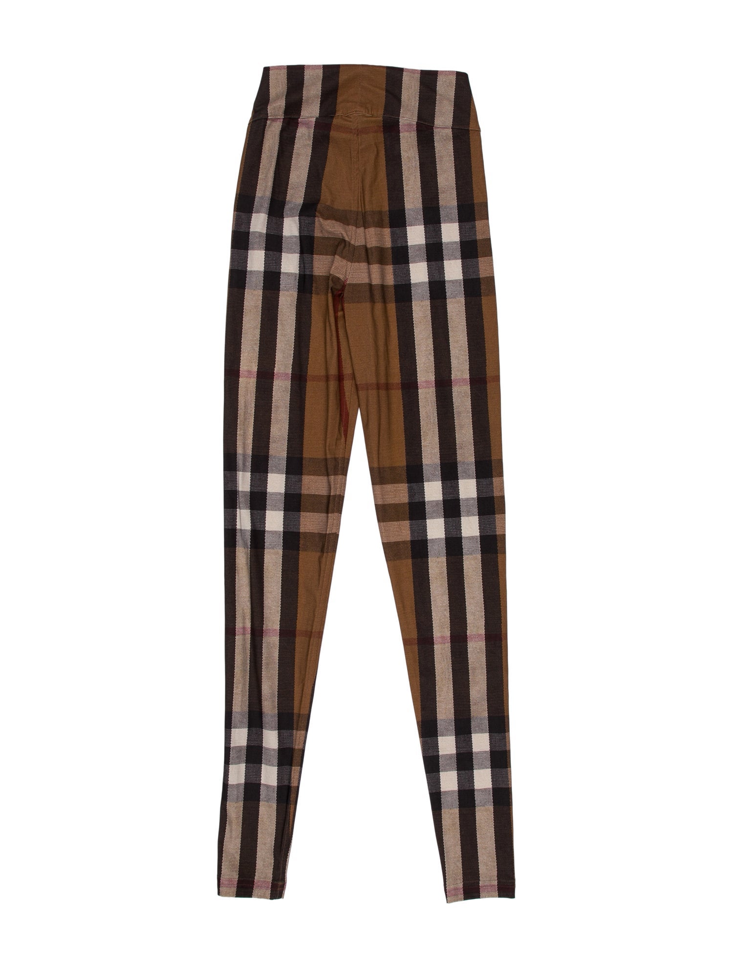 Burberry Plaid Print Skinny Leg Pants w/ Tags
