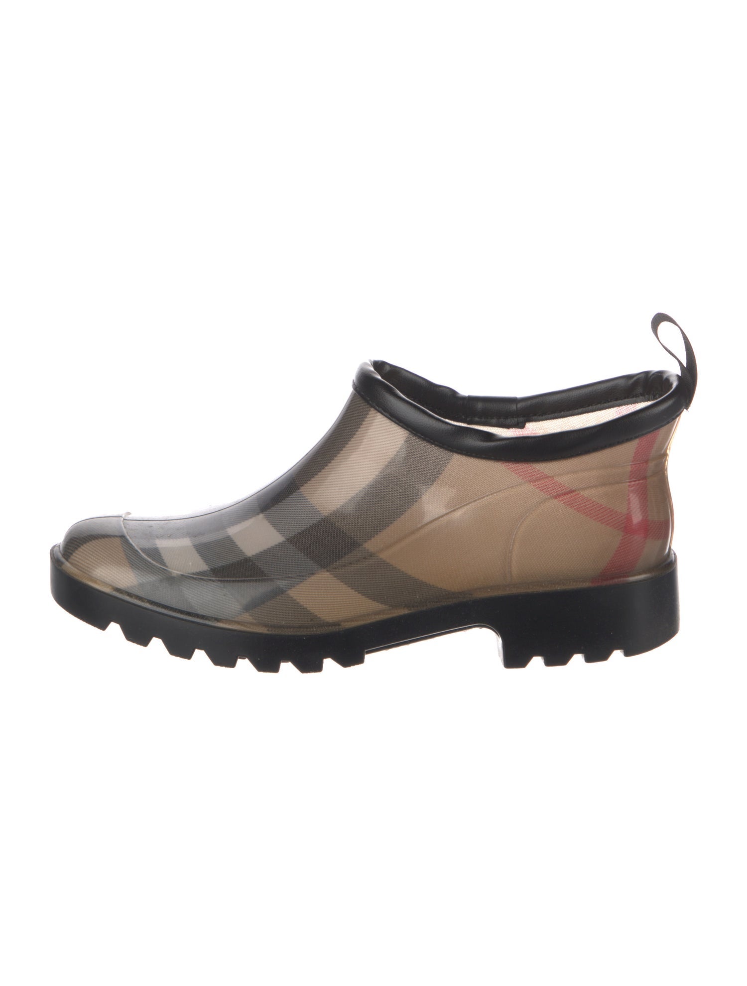 Burberry Nova Check Pattern Rubber Rain Boots