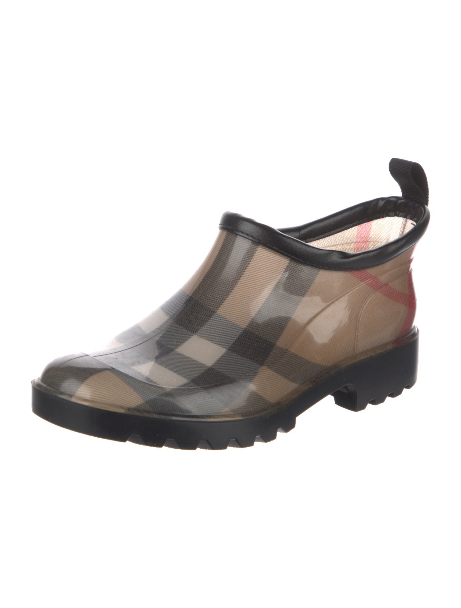 Burberry Nova Check Pattern Rubber Rain Boots