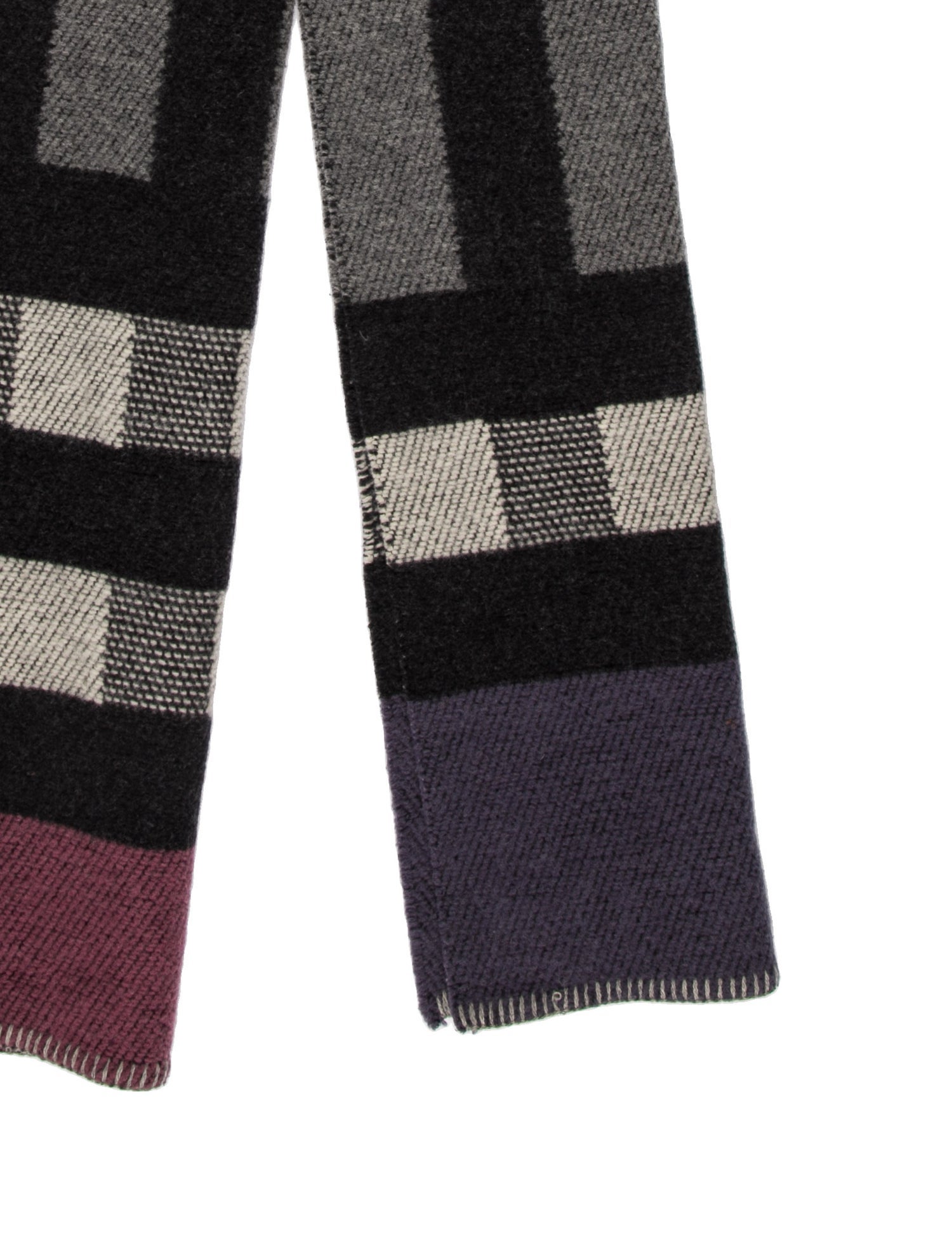 Burberry Wool Exploded Check Pattern Scarf