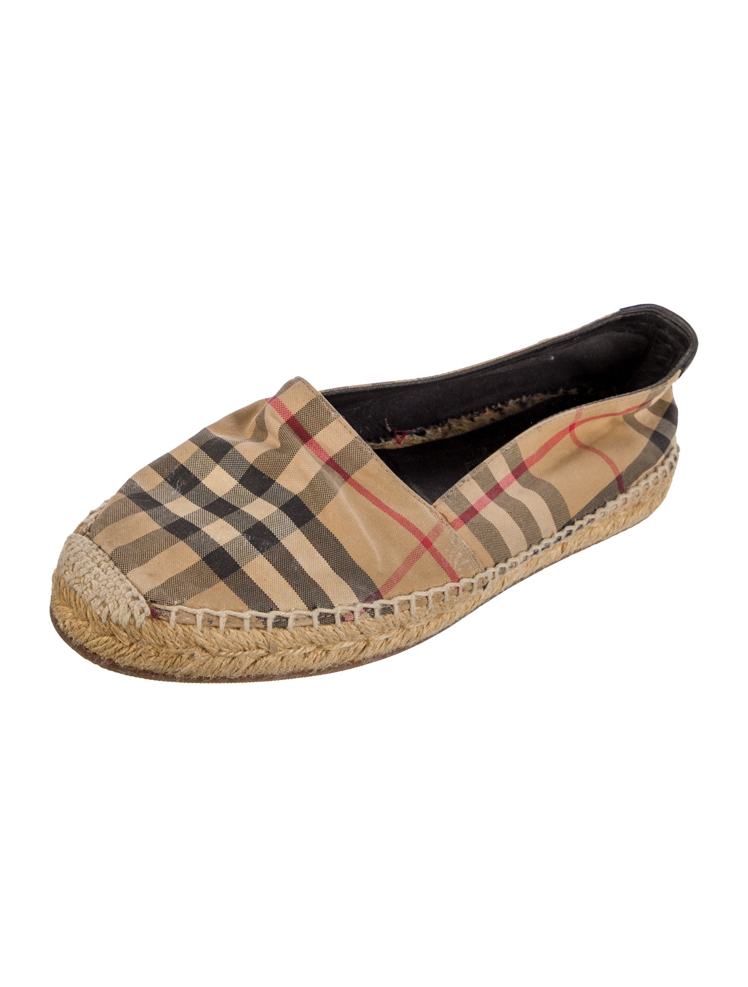 Burberry Printed Whipstitch Trim Espadrilles