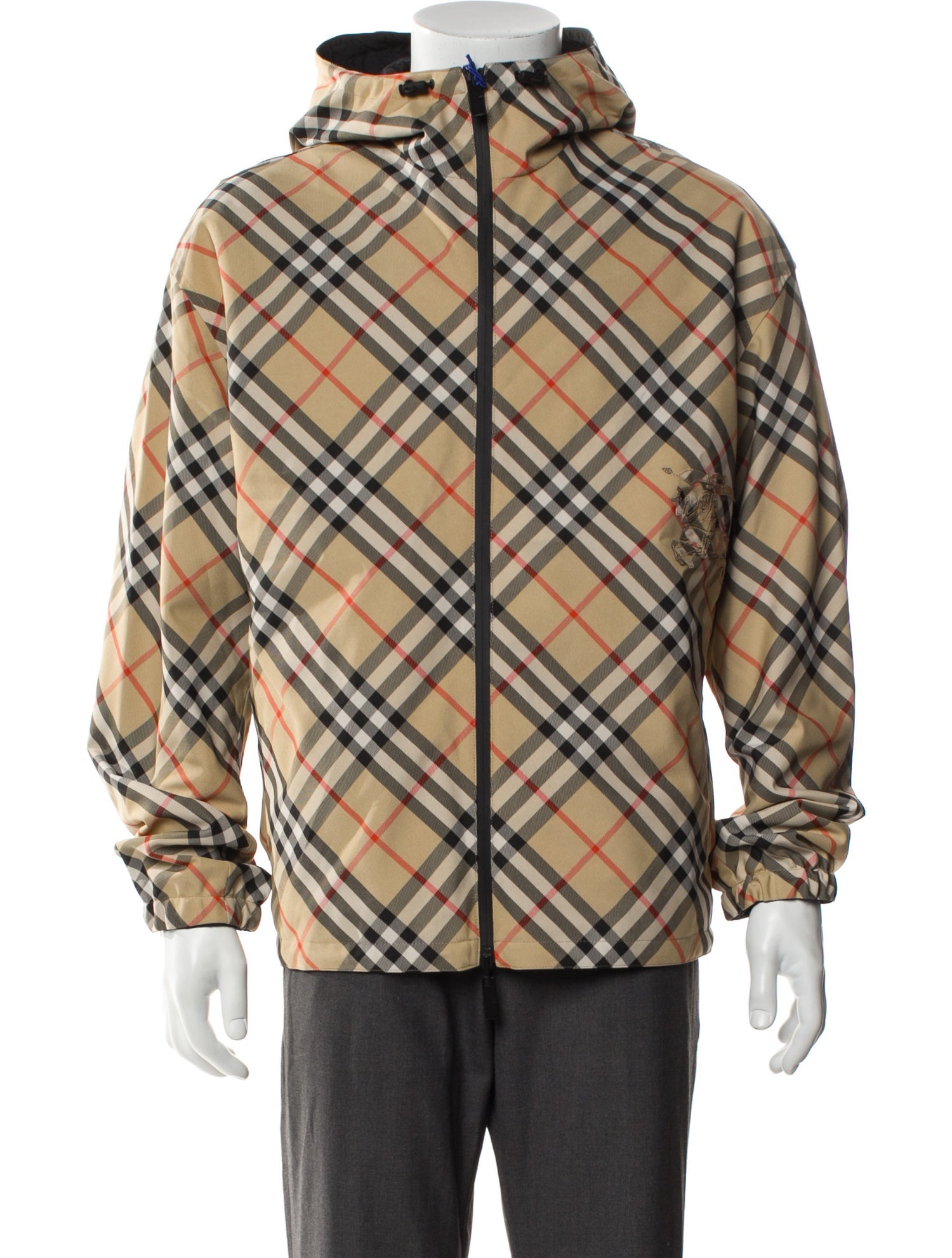 Burberry Plaid Print Windbreaker w/ Tags