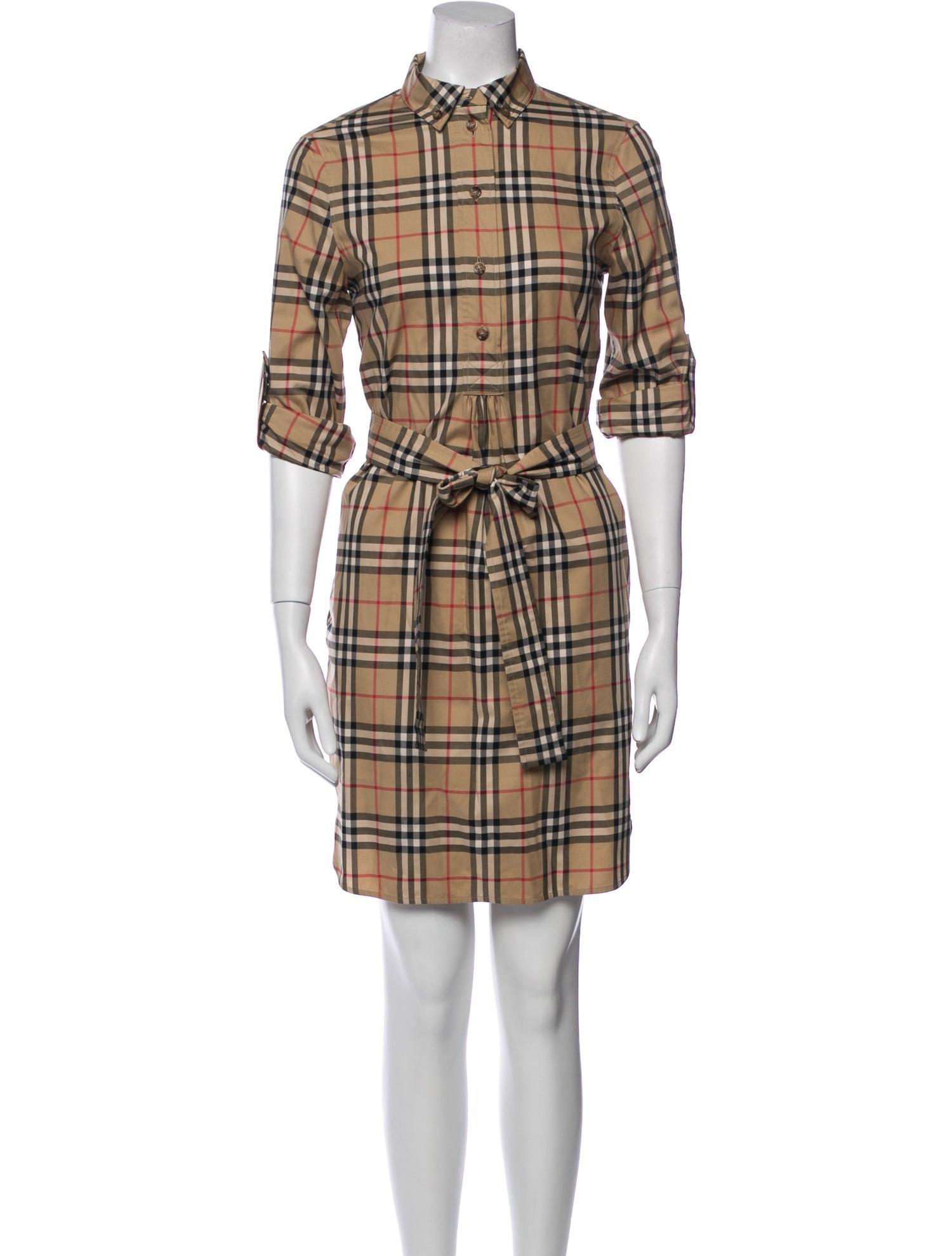 Burberry Plaid Print Mini Dress