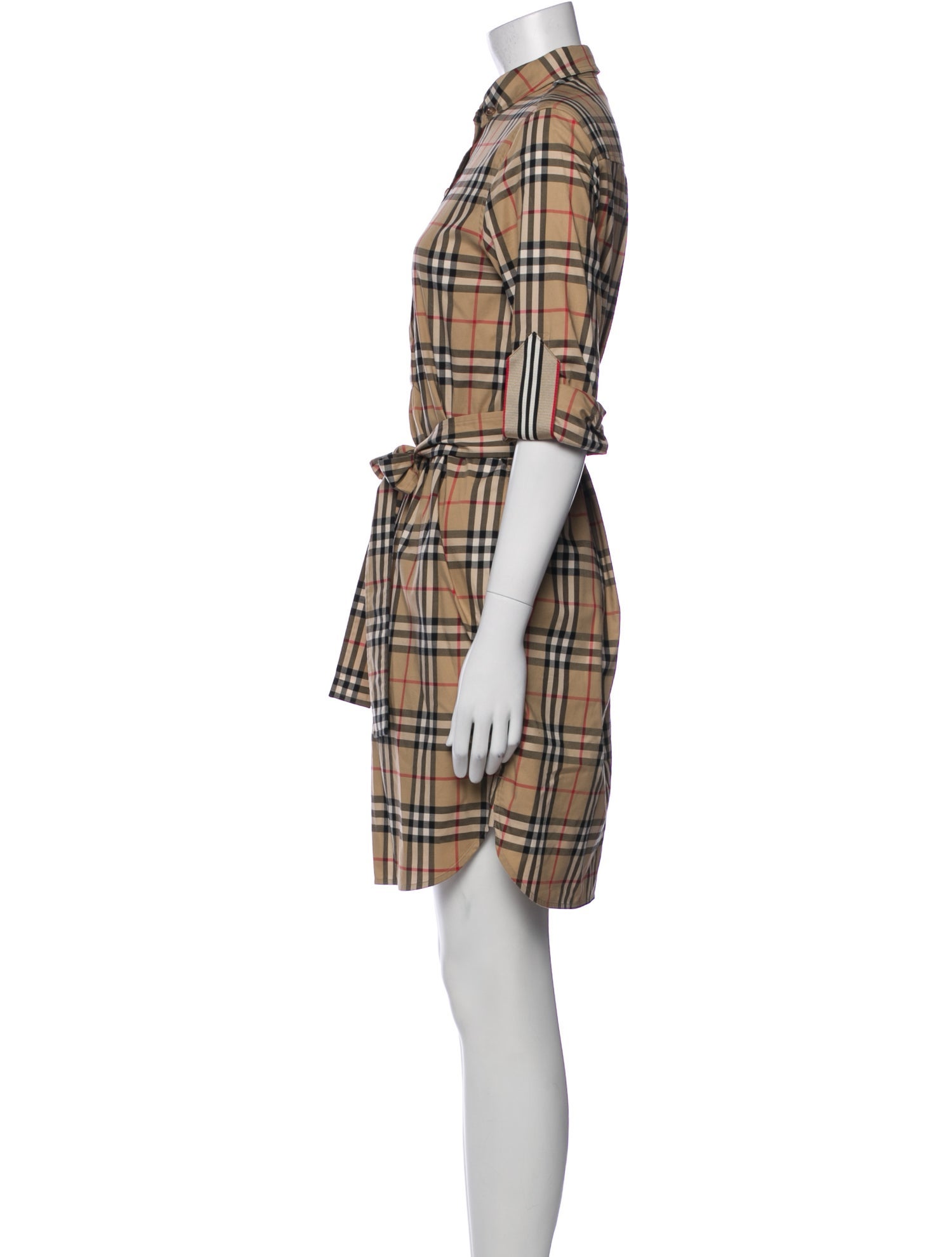 Burberry Plaid Print Mini Dress