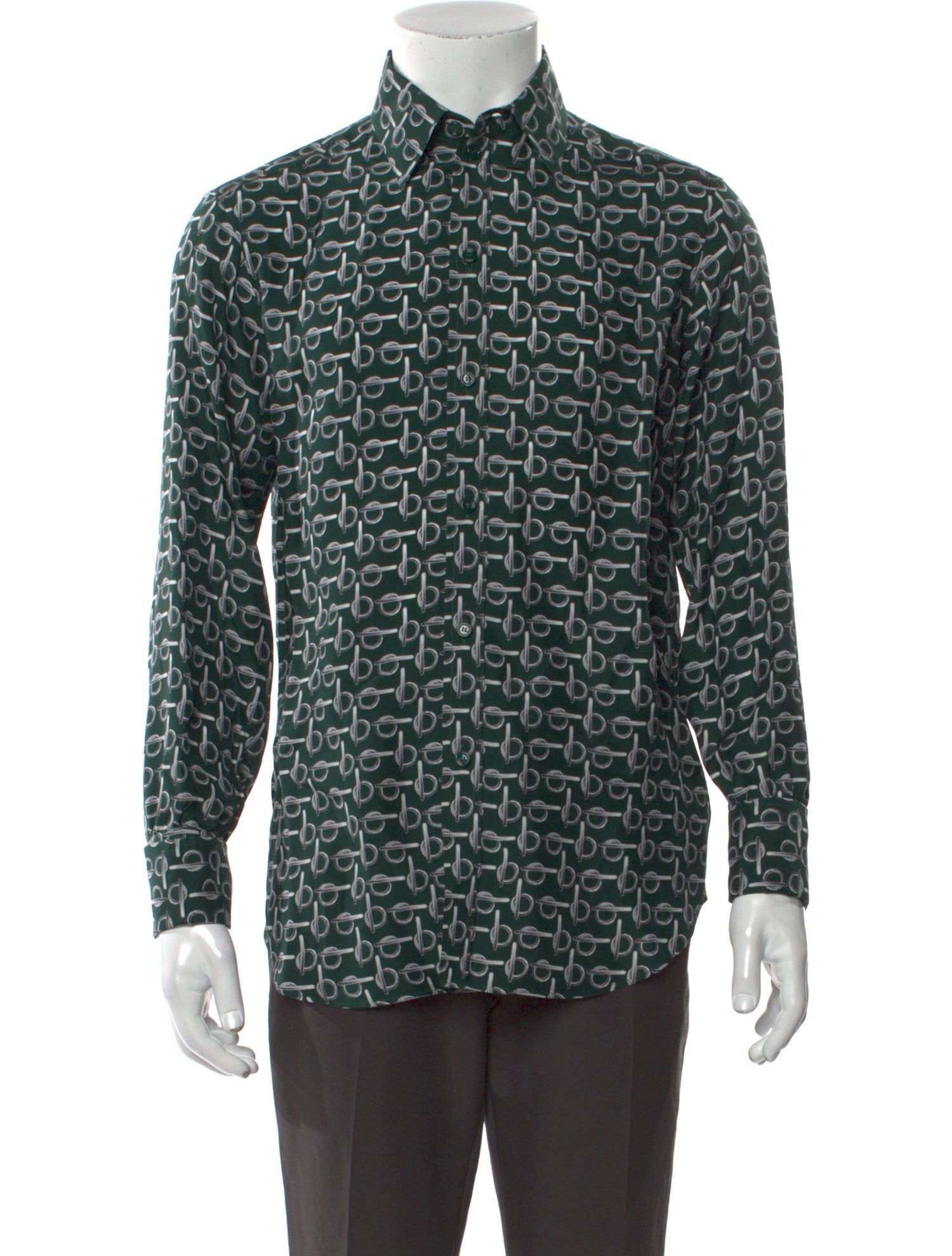 Burberry Silk Printed Shirt w/ Tags