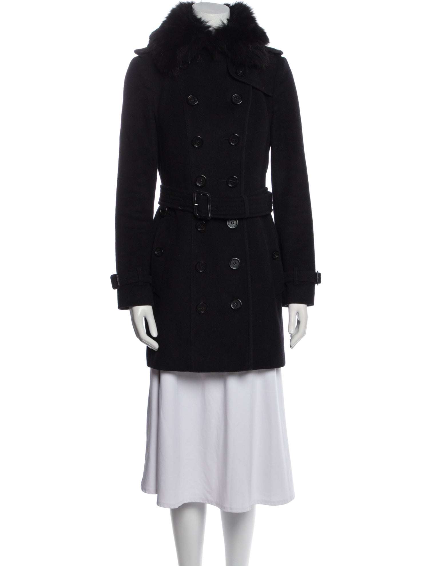 Burberry Wool Fur Coat