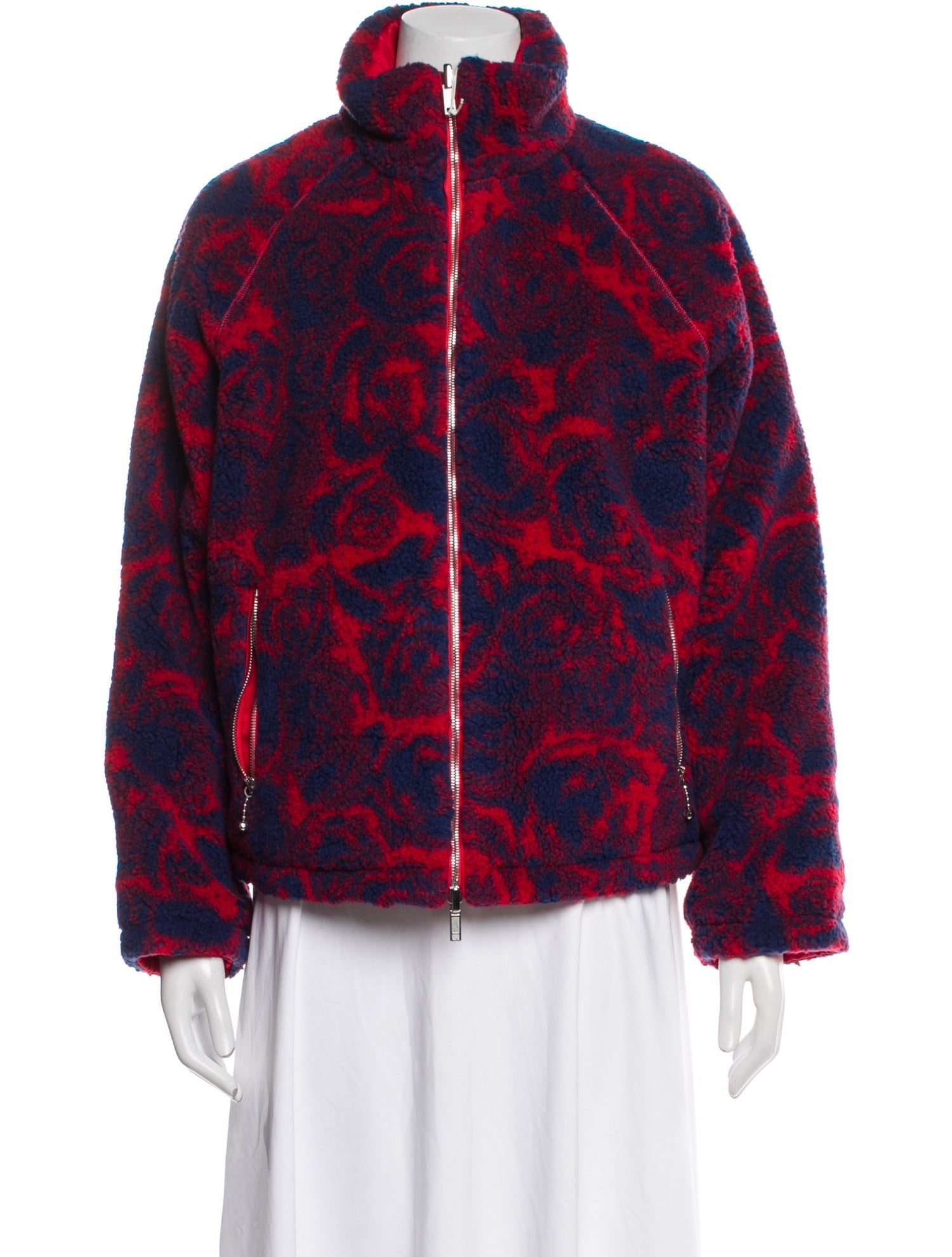 Burberry Floral Print Faux Fur Jacket w/ Tags