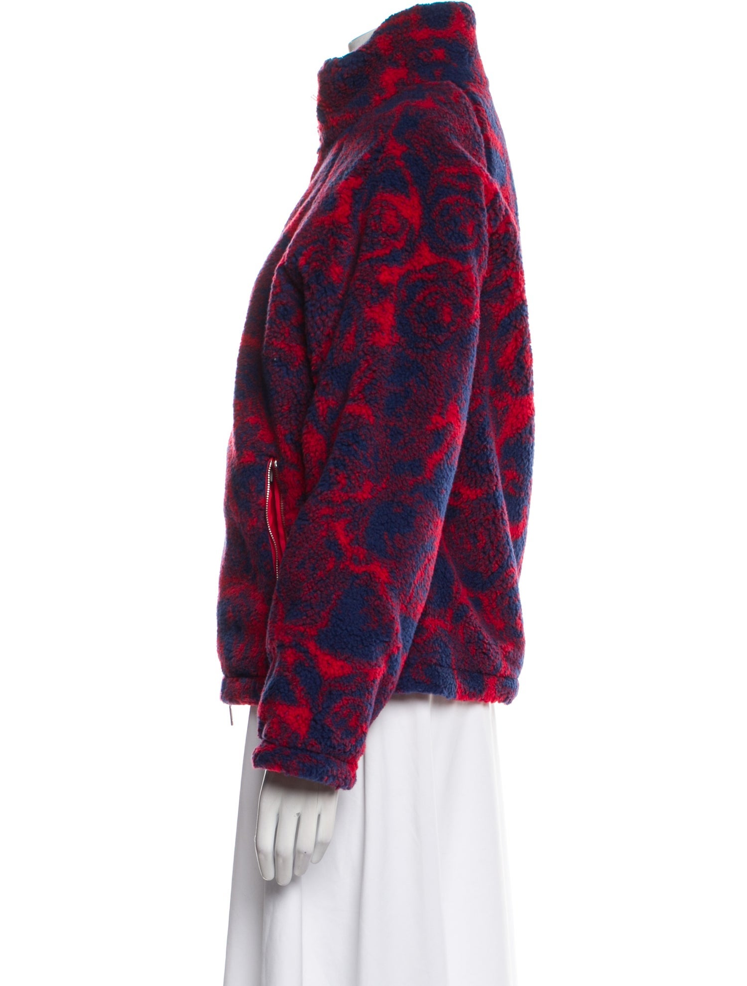 Burberry Floral Print Faux Fur Jacket w/ Tags