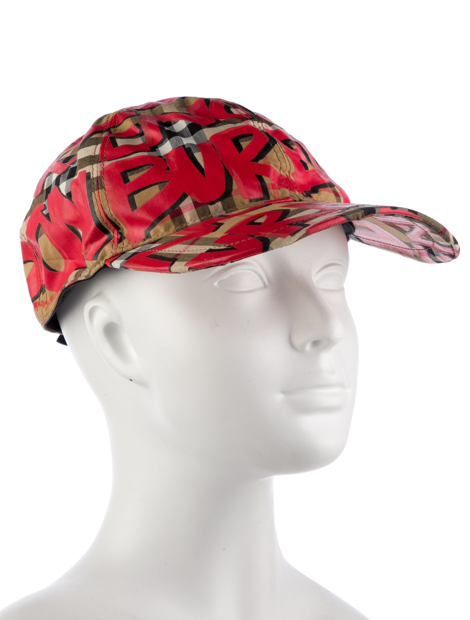 Burberry Cotton Pattern Print Baseball Cap Size M/L