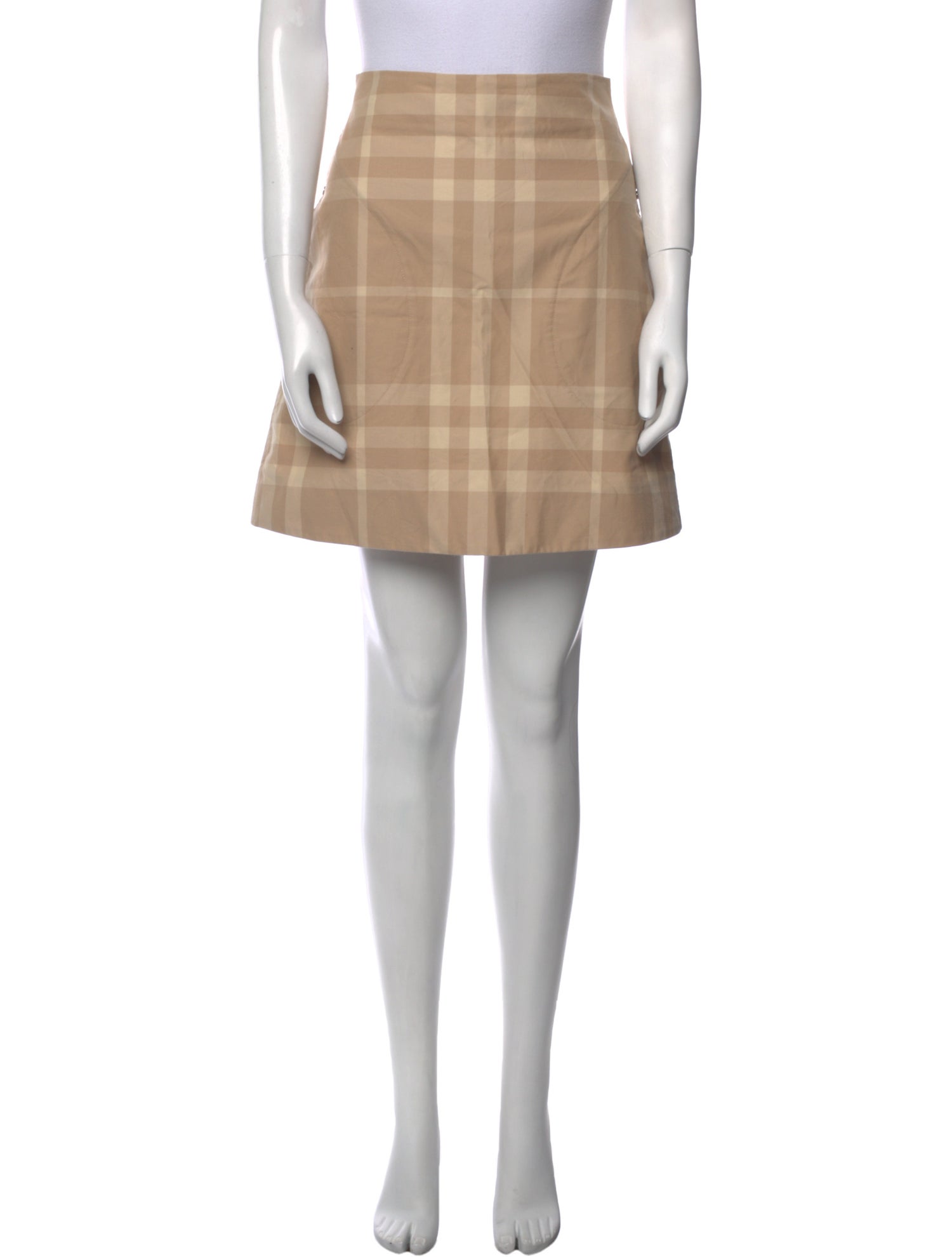 Burberry Plaid Print Mini Skirt