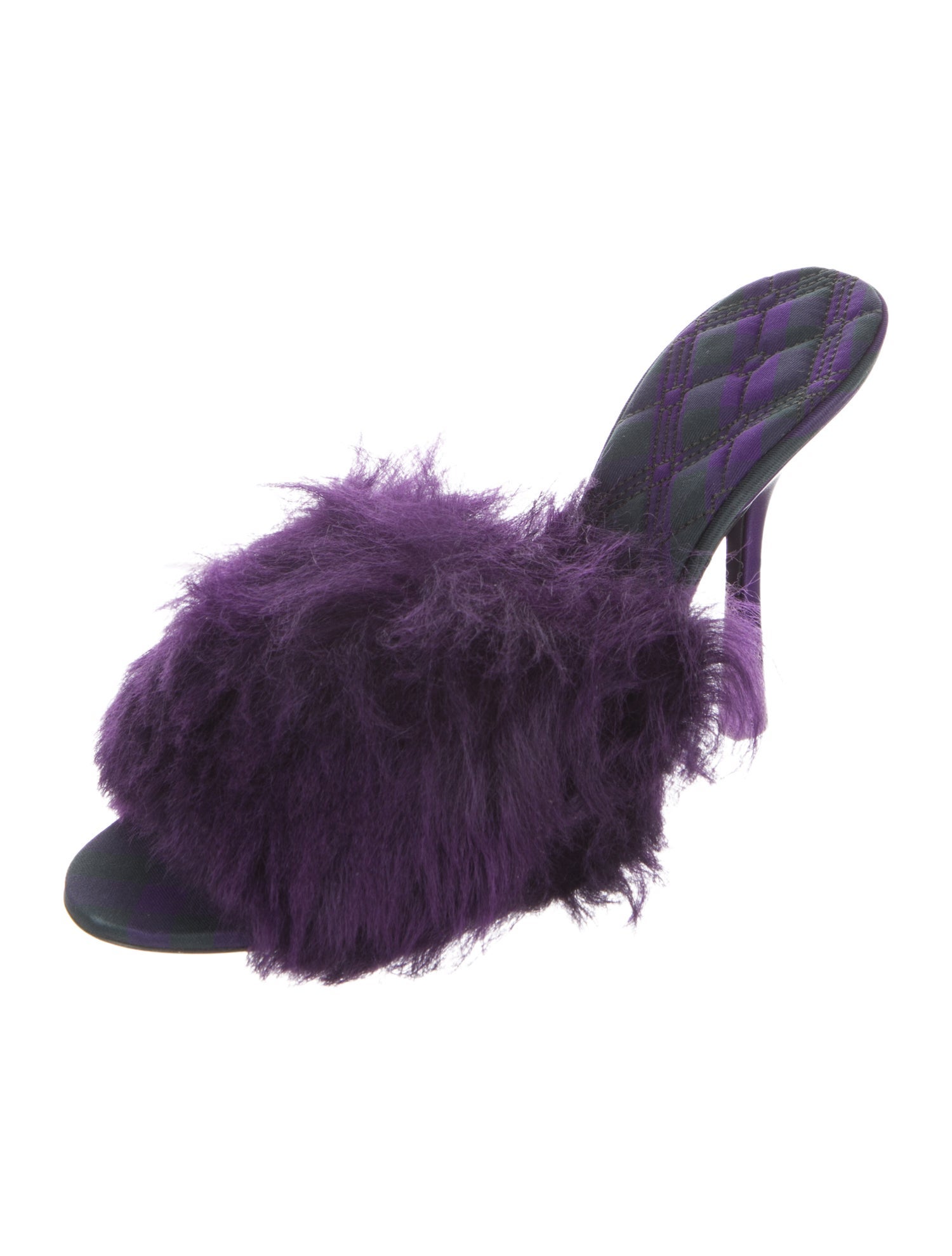 Burberry Shearling Leather Trim Embellishment Slides w/ Tags