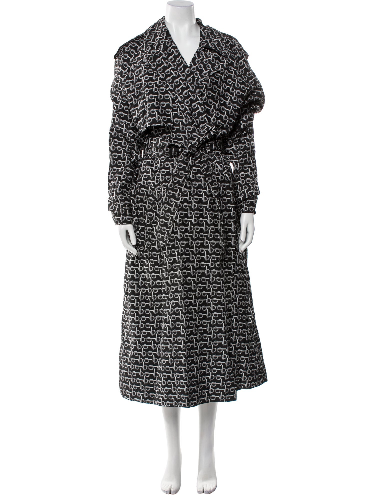 Burberry Silk Printed Trench Coat w/ Tags