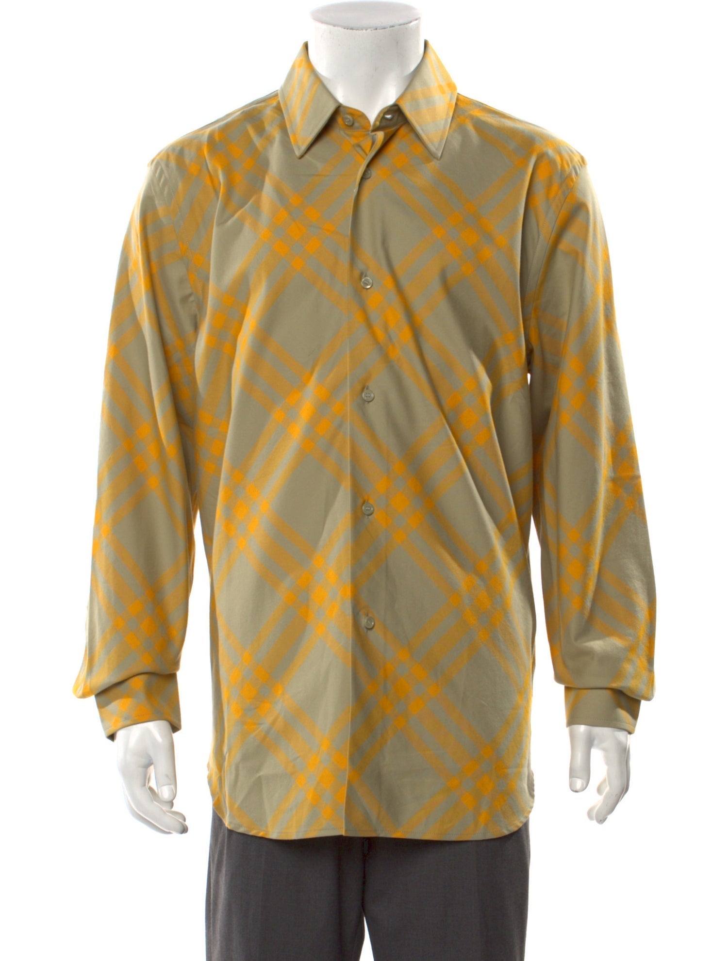 Burberry Plaid Print Long Sleeve Dress Shirt w/ Tags