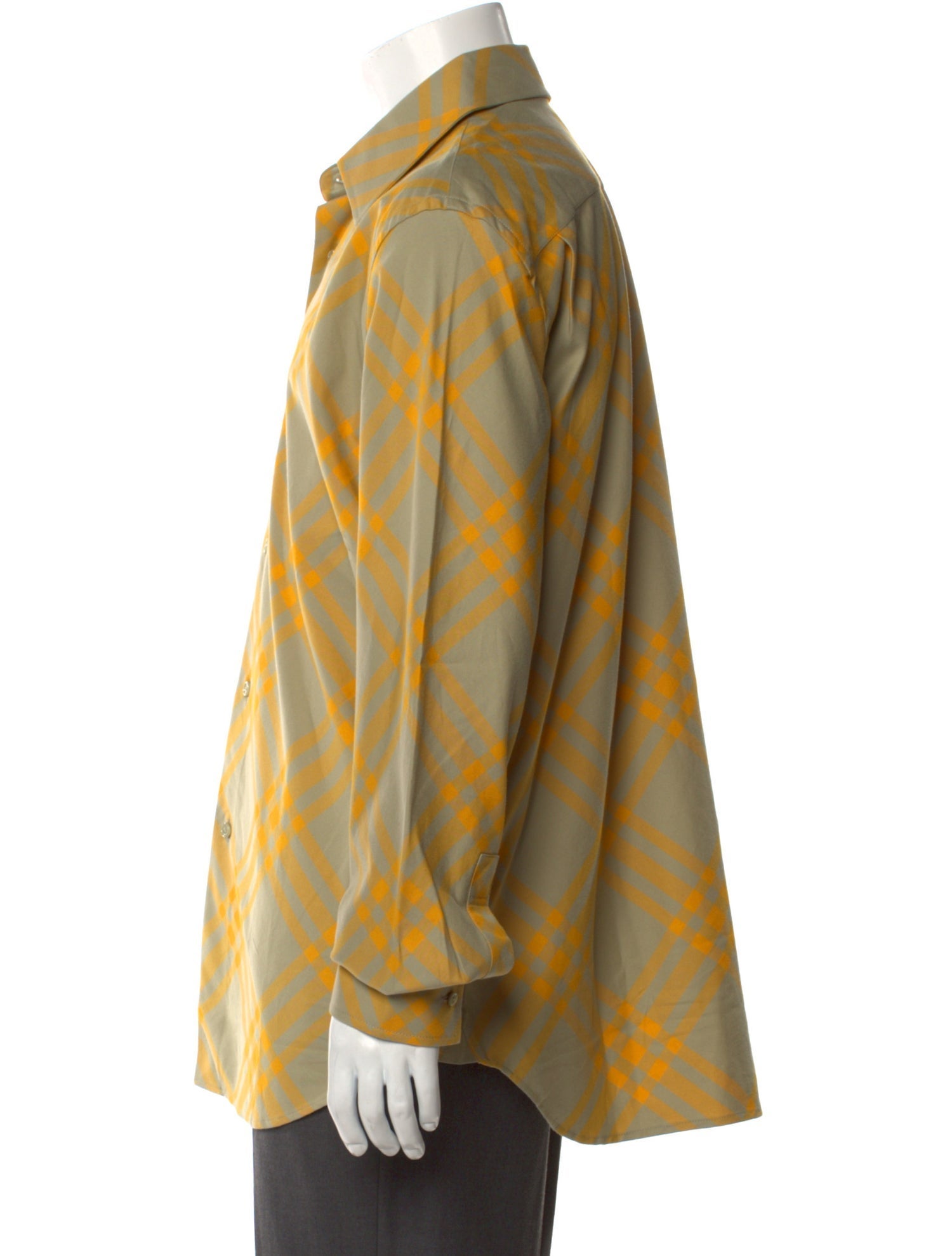 Burberry Plaid Print Long Sleeve Dress Shirt w/ Tags