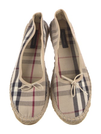 Burberry House Check Pattern Canvas Espadrilles
