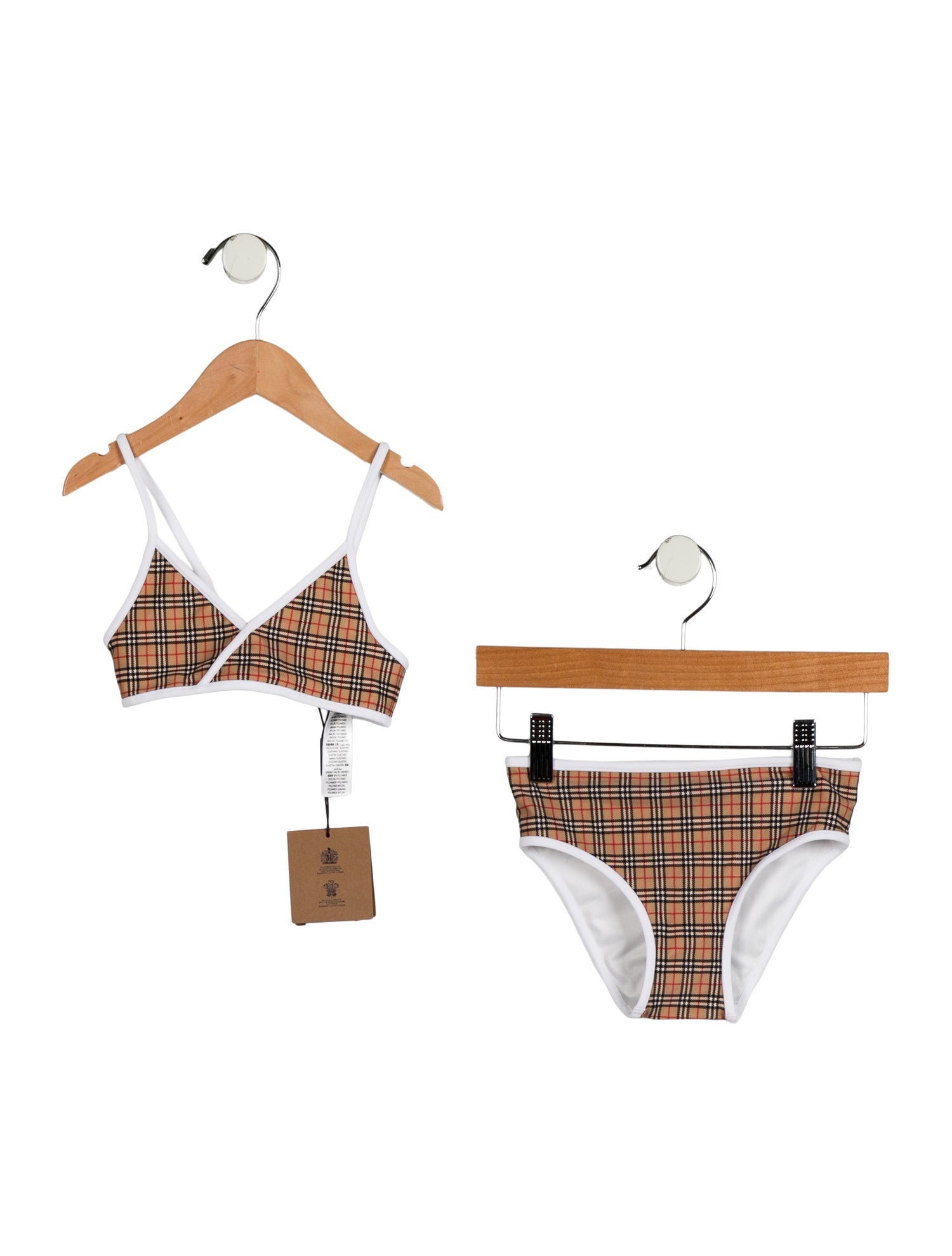 Burberry Girls' House Check Two Piece Swimsuit w/Tags