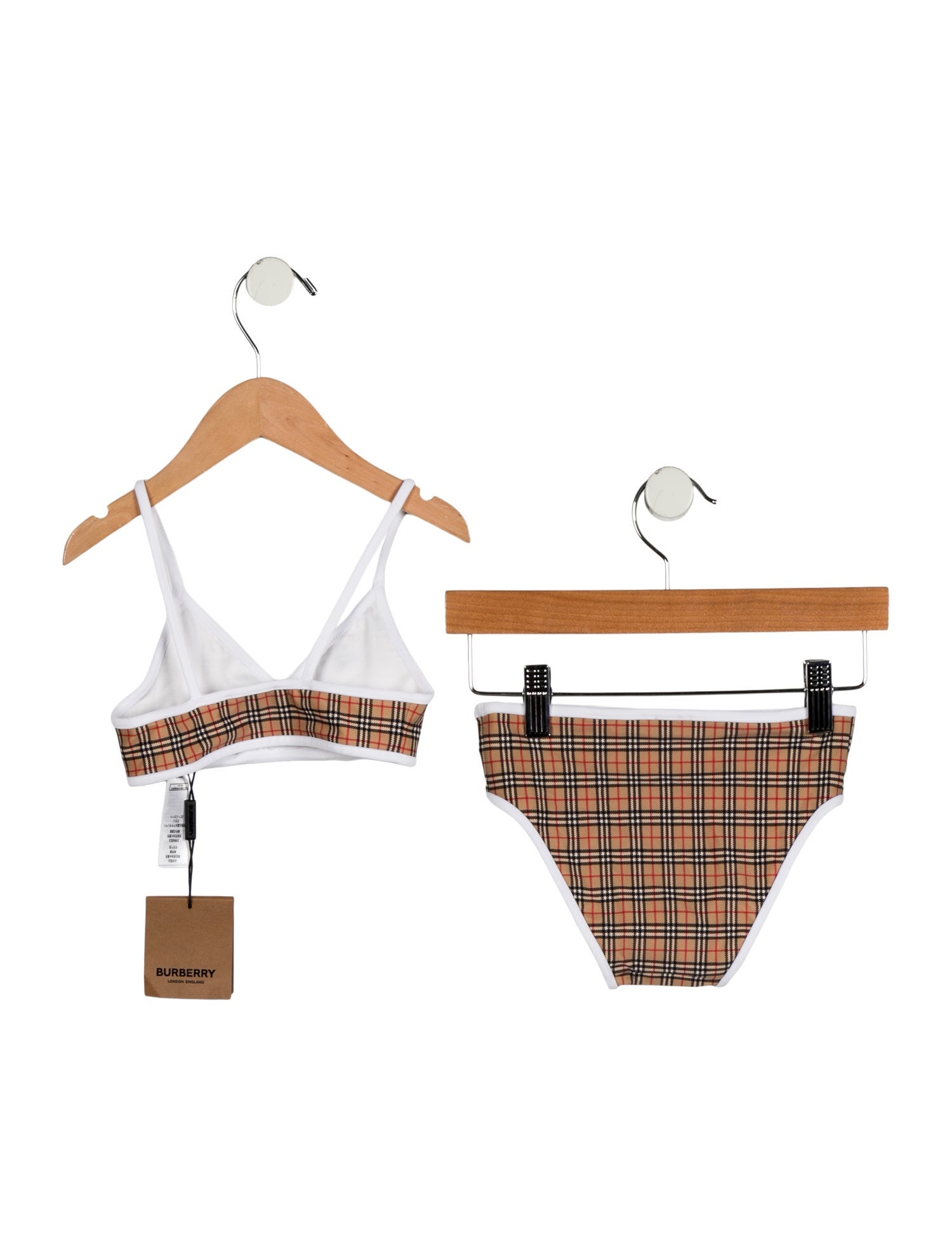 Burberry Girls' House Check Two Piece Swimsuit w/Tags