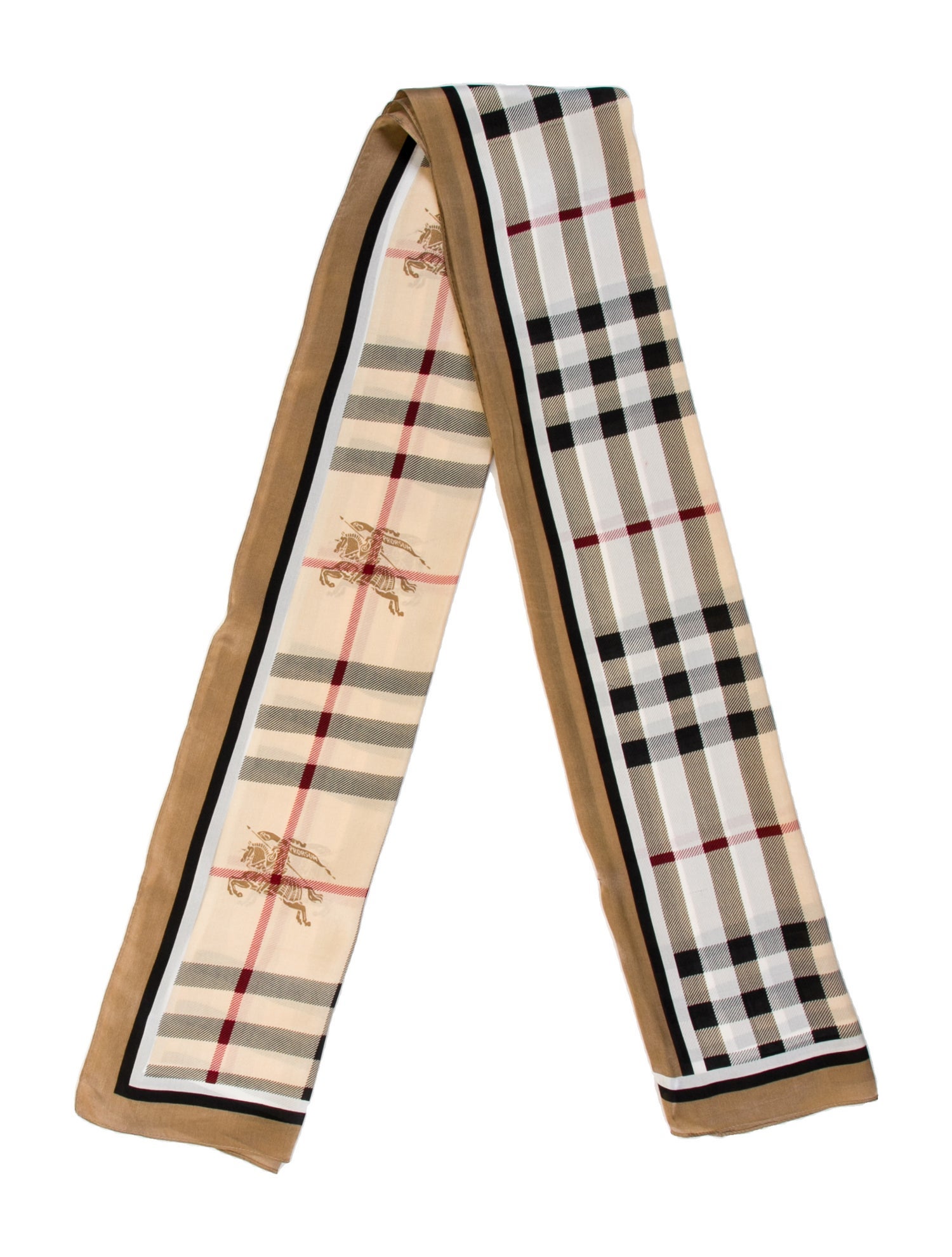 Burberry Silk House Check Pattern Scarf