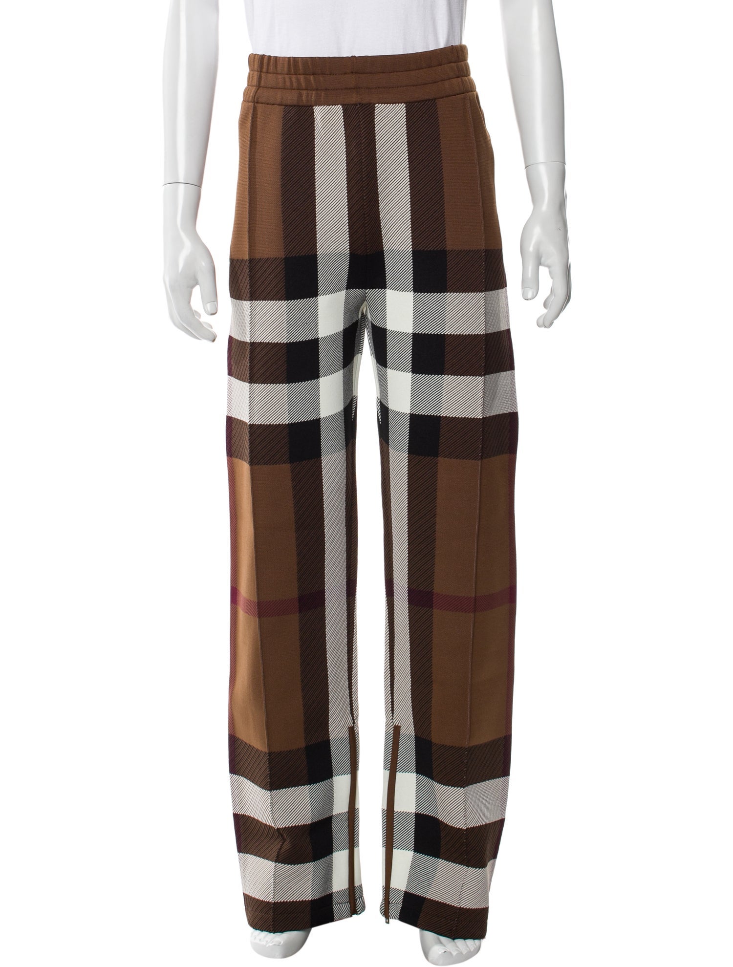 Burberry Plaid Print Sweatpants w/ Tags