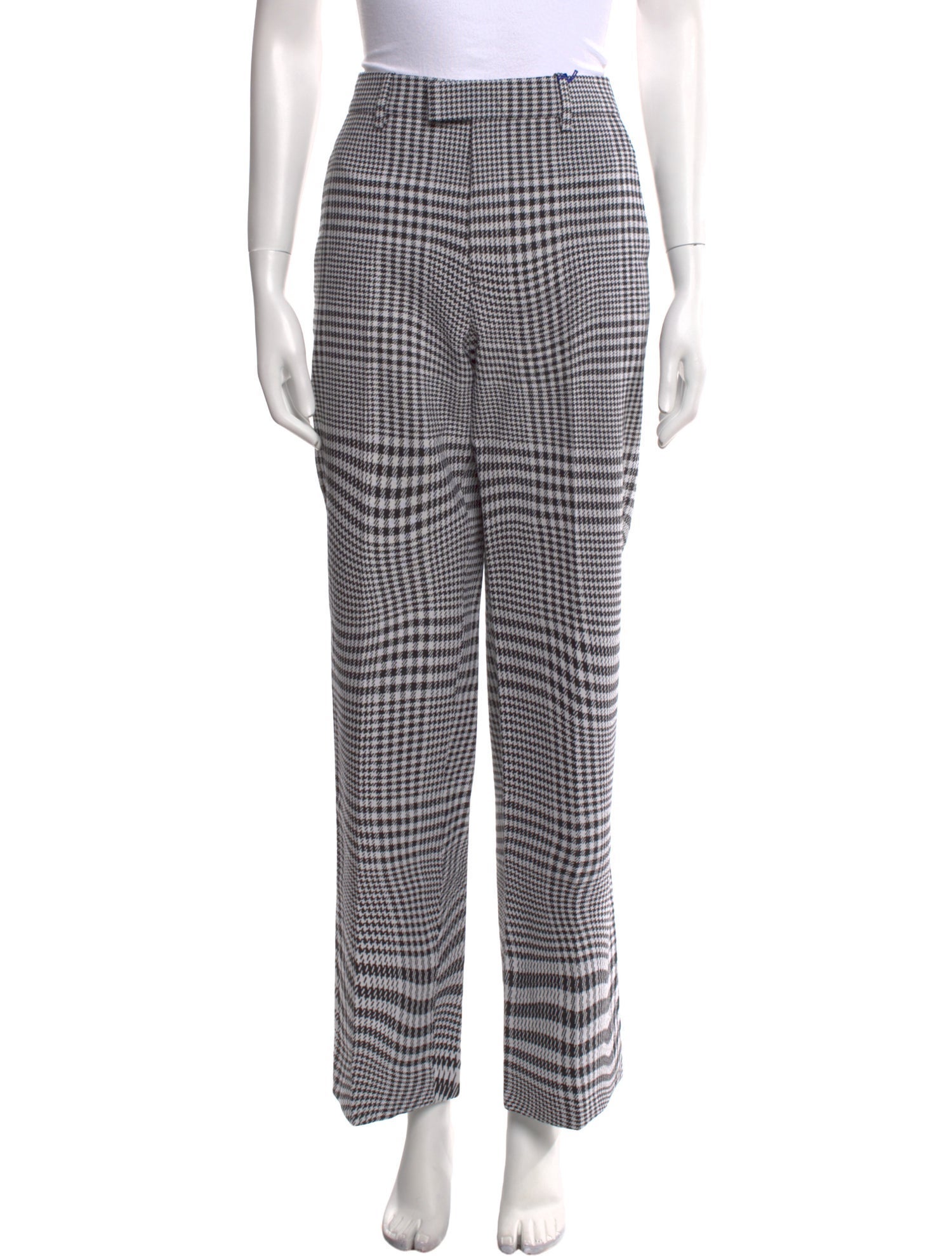 Burberry Plaid Print Wide Leg Pants w/ Tags