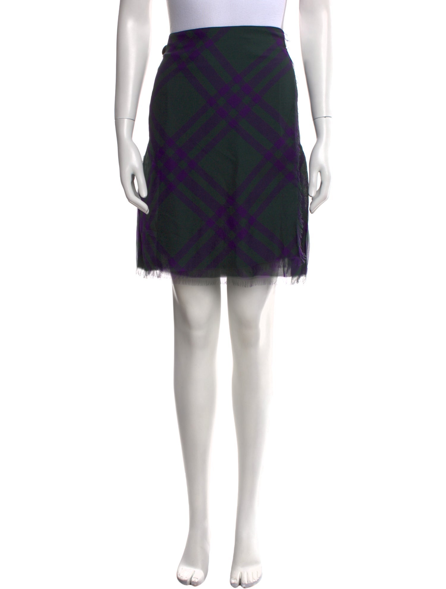 Burberry Silk Knee-Length Skirt w/ Tags