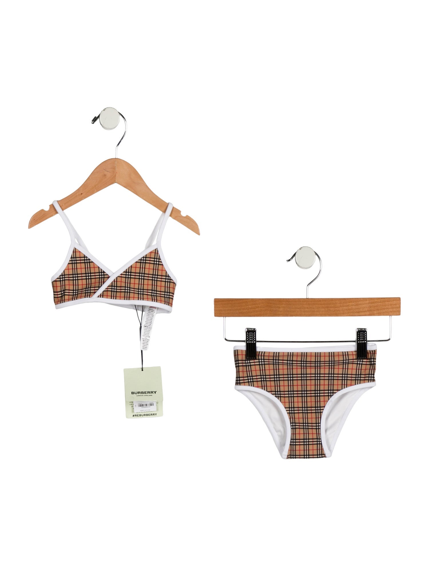 Burberry Toddler Girls' House Check Two Piece Swimsuit w/Tags