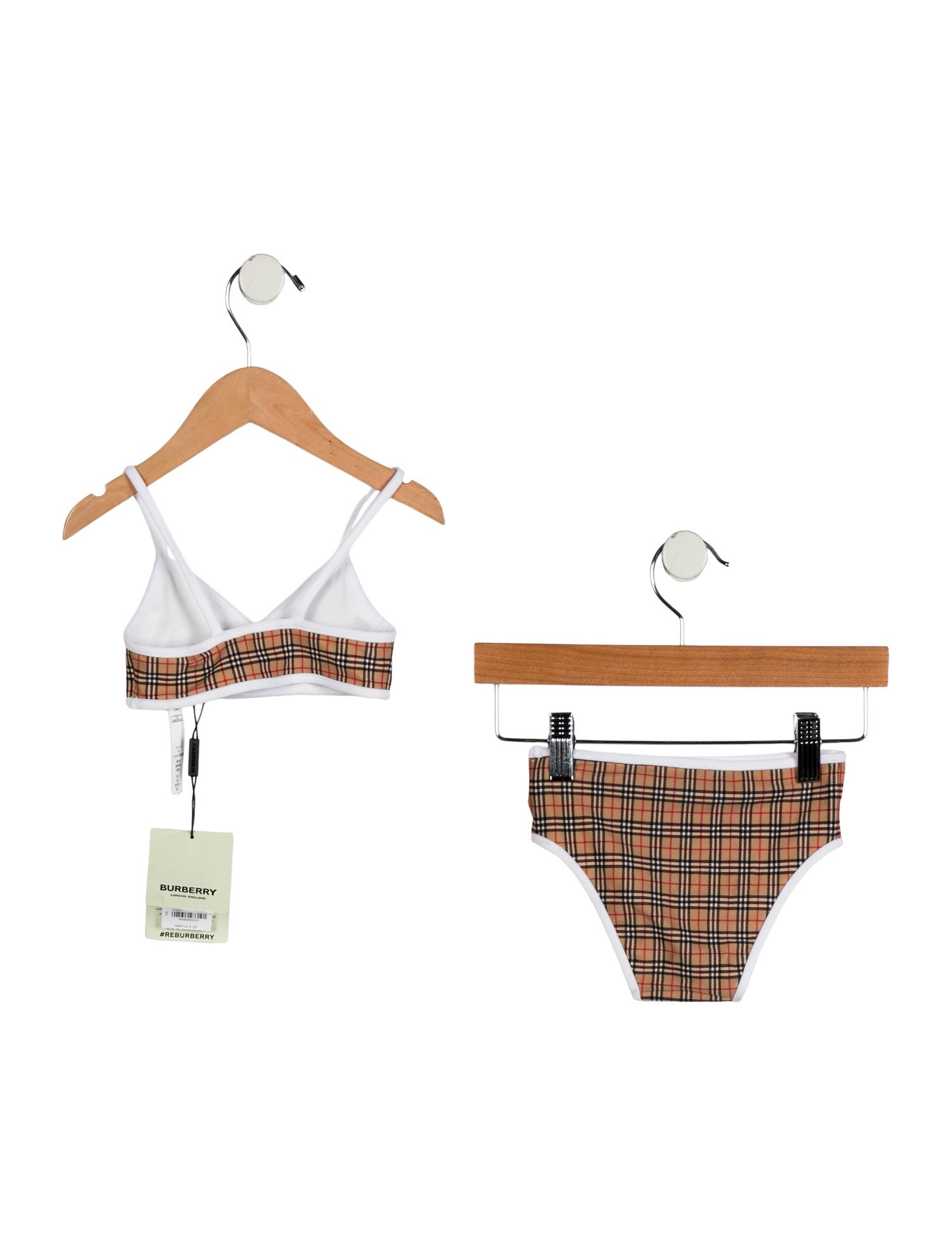 Burberry Toddler Girls' House Check Two Piece Swimsuit w/Tags