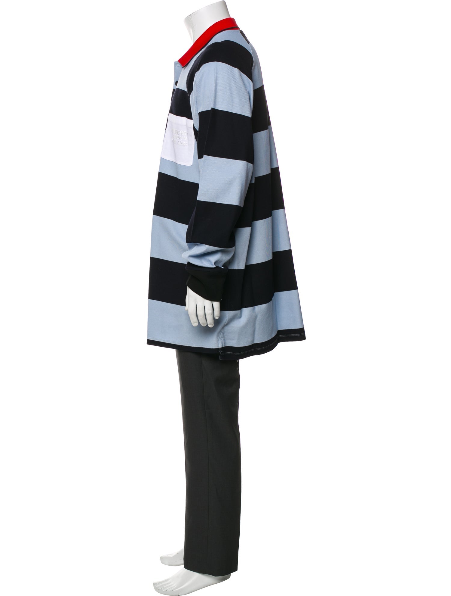 Burberry Striped Collar Polo Shirt