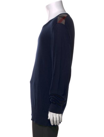 Burberry Exploded Check Pattern Crew Neck Pullover