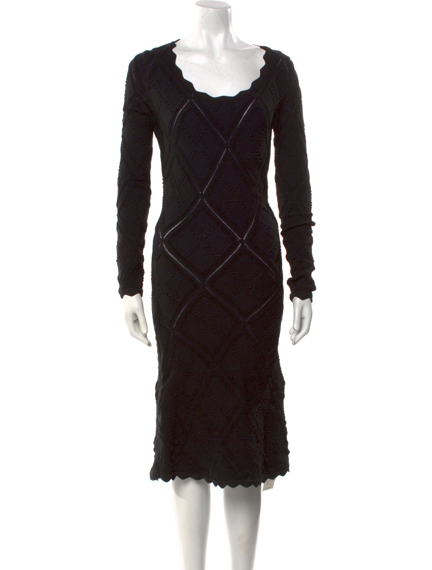 Burberry Wool Midi Length Dress w/ Tags