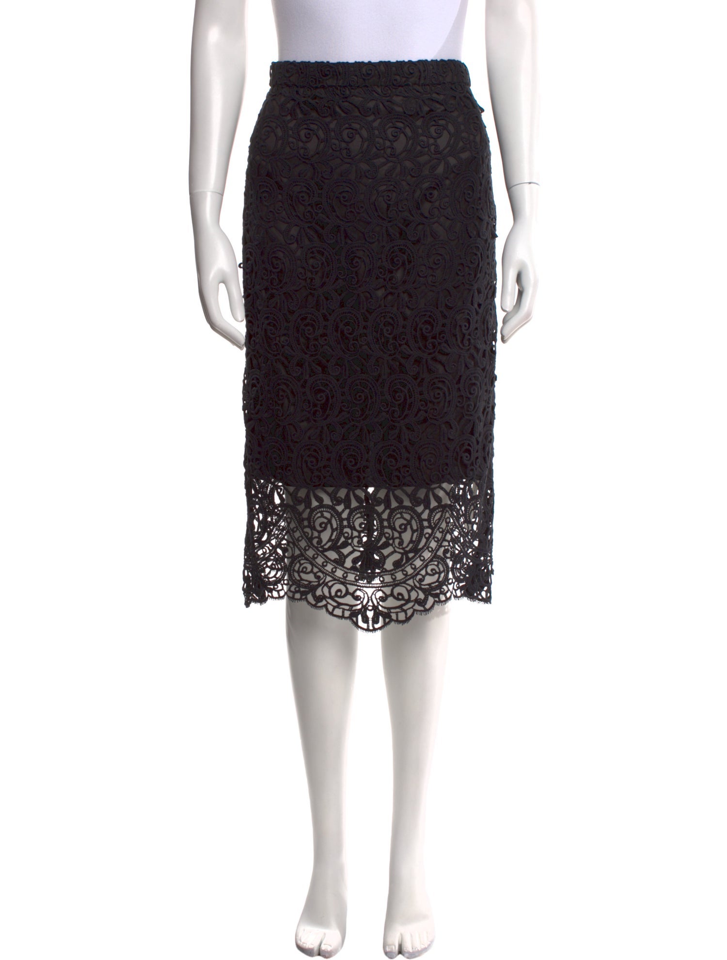 Burberry Lace Knee-Length Skirt w/ Tags