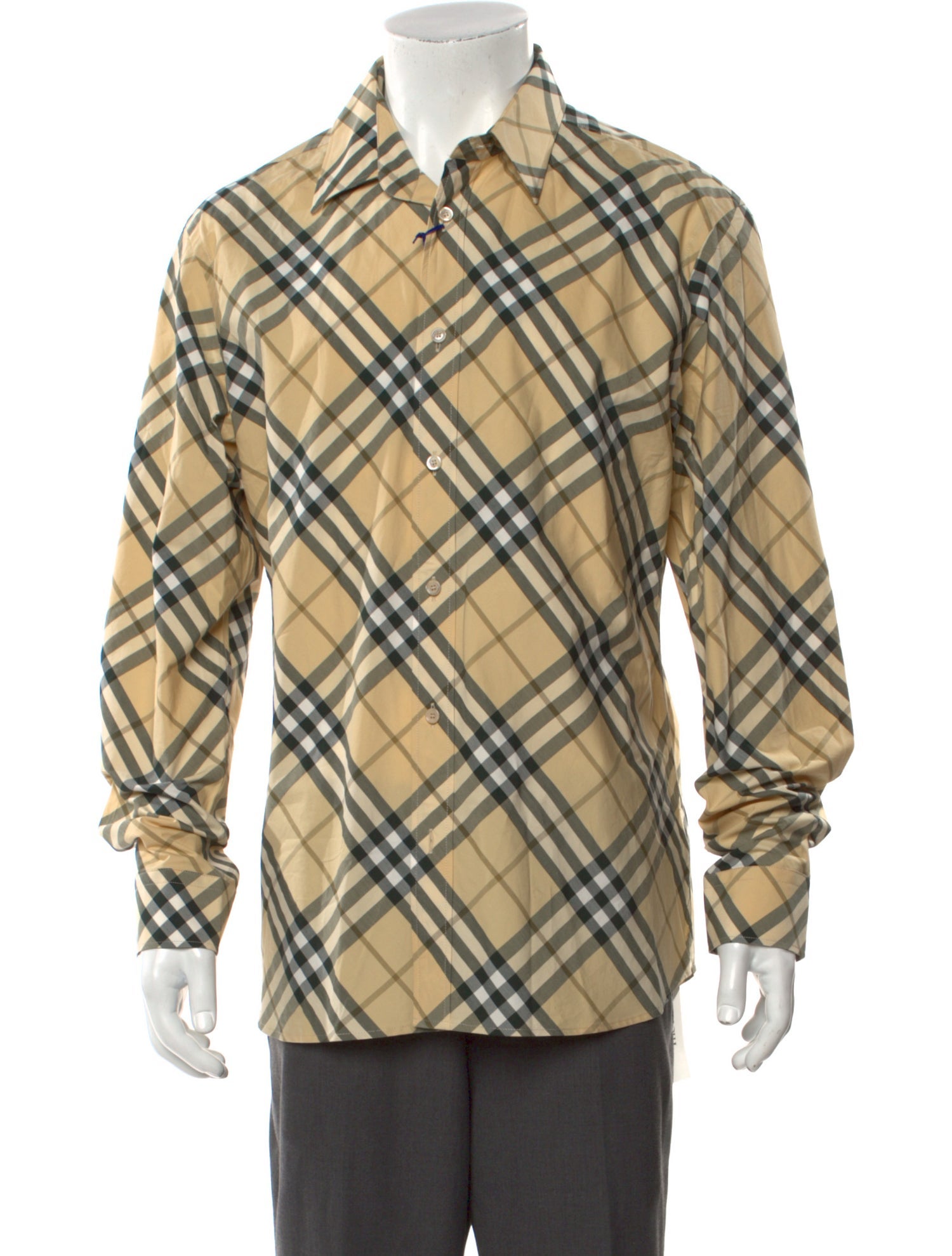 Burberry Plaid Print Long Sleeve Shirt w/ Tags