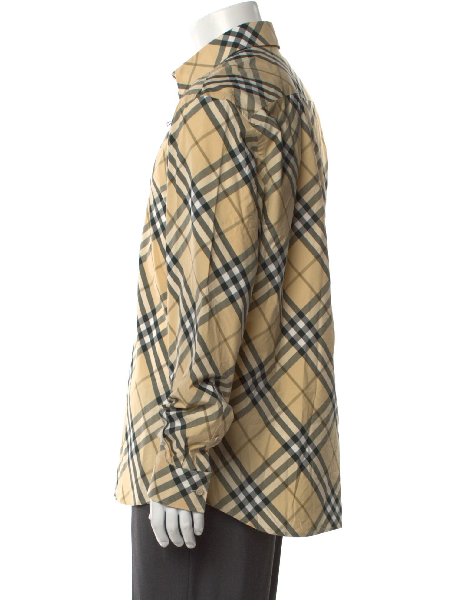 Burberry Plaid Print Long Sleeve Shirt w/ Tags